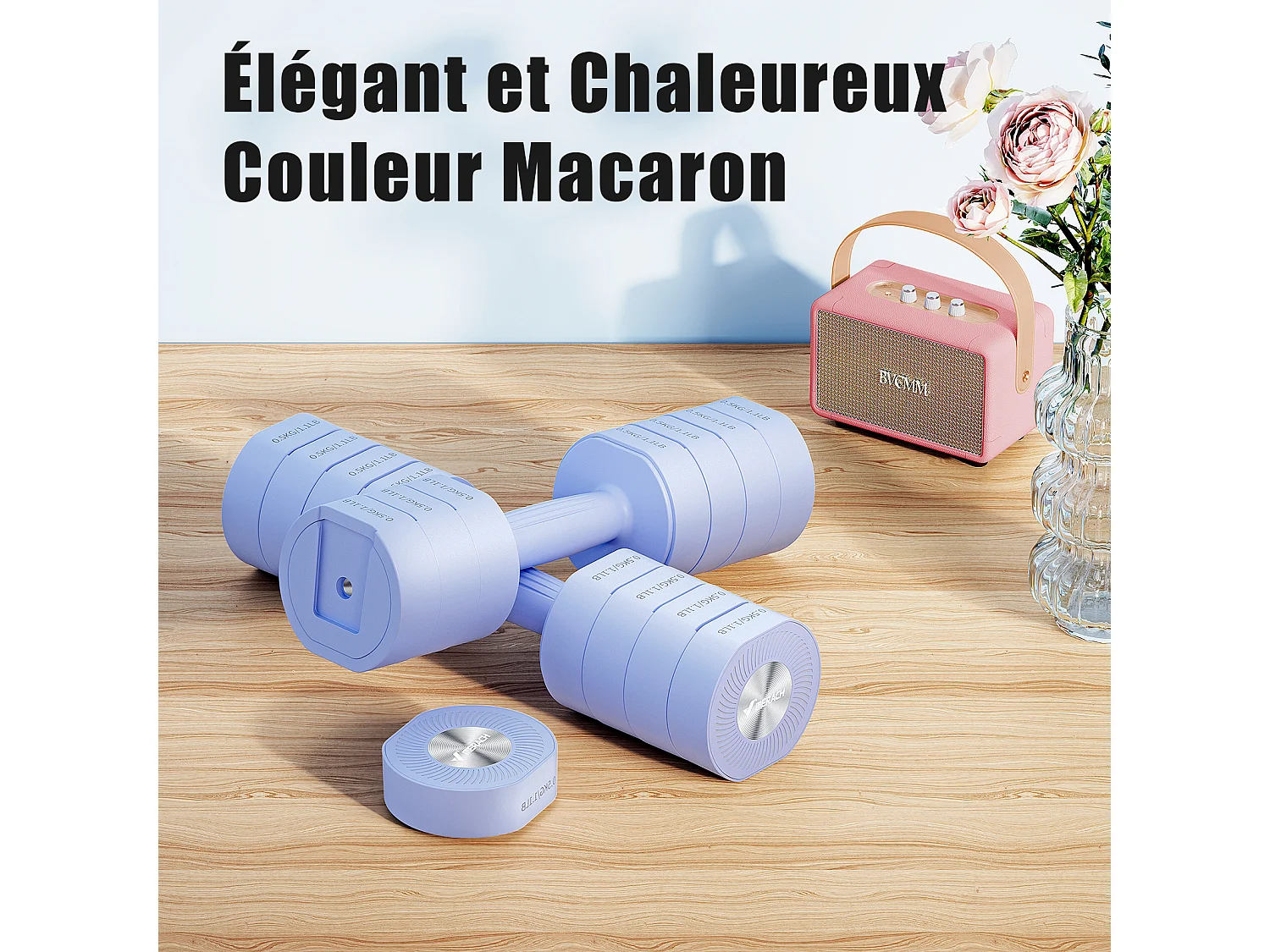 Haltère Musculation Réglable 4-en-1 - MERACH, Lot de 2 Poids de 1 à 4KG, à Domicile ou en Salle De Sport, pour Hommes et Femmes, Bleu