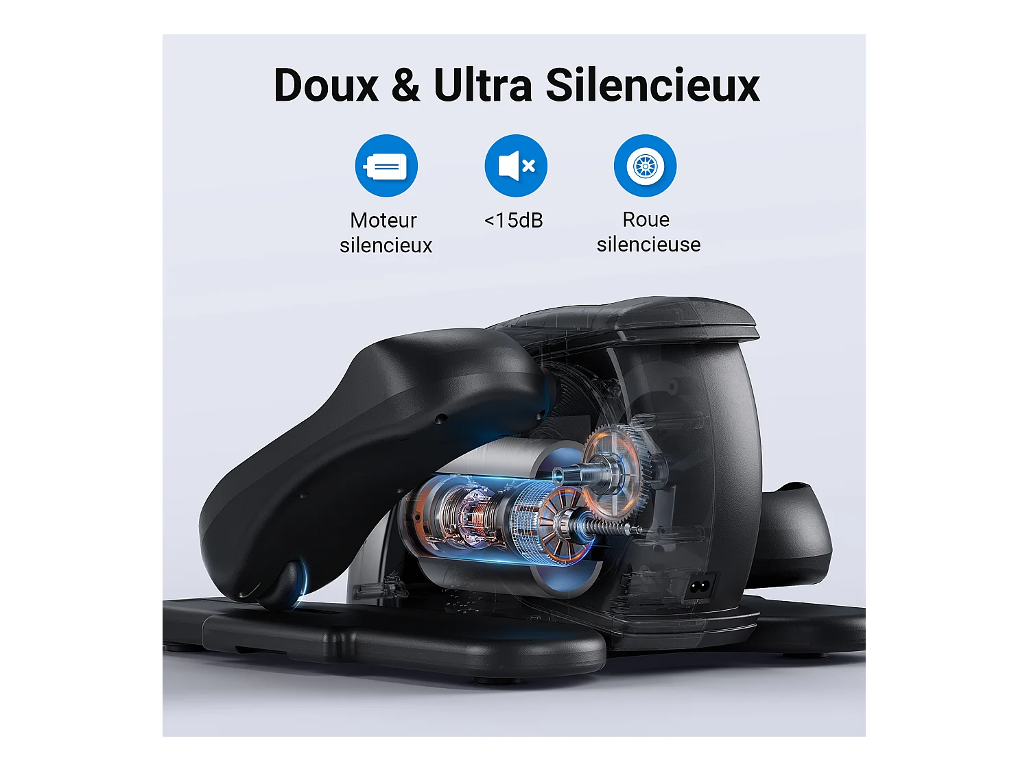 Mini Vélo Elliptique Électrique Pour Bureau & Maison Merach - Télécommande, Écran LCD, 12 Vitesses, Tapis Antidérapant