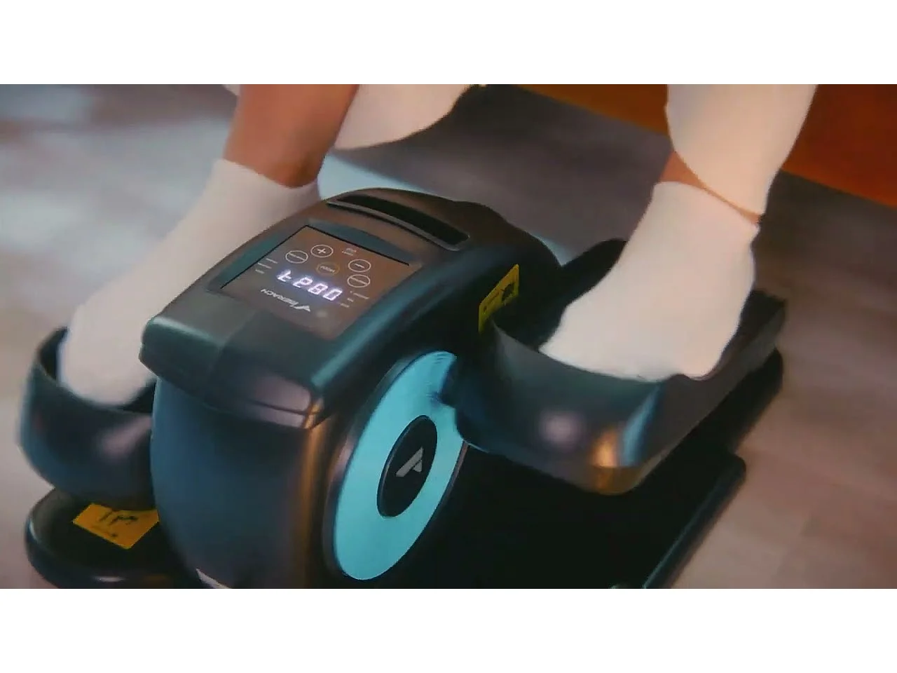 Mini cyclette ellittica elettrica per ufficio & casa Merach - telecomando, schermo LCD, 12 velocità, tappetino antiscivolo