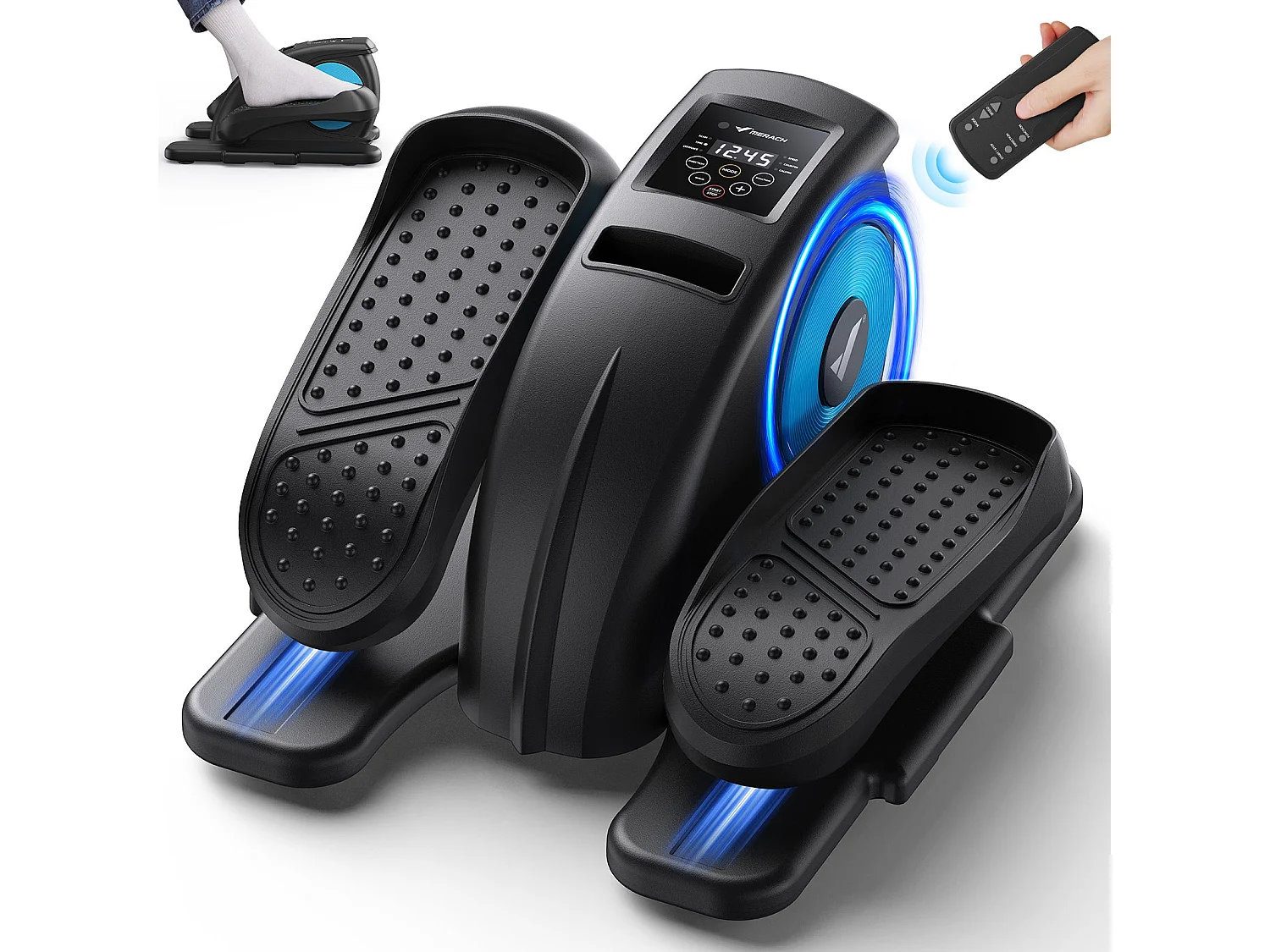 MERACH Mini - Serie - Crosstrainer - 12 niveau trapweerstand - Met afstandsbediening en LCD - scherm - Voor thuis en kantoor gebruik