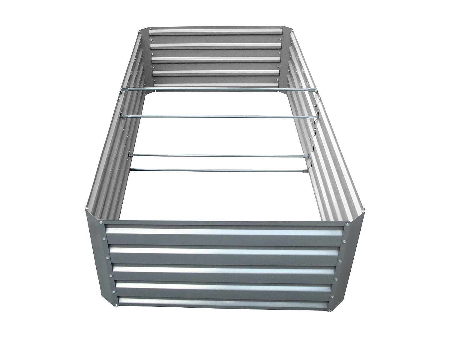 Jardinière Surélevée en Métal SucceBuy, Galvanisé pour Plantes, 203x102x48 cm, pour Cultiver Légumes, Fruits, Plantes Succulentes