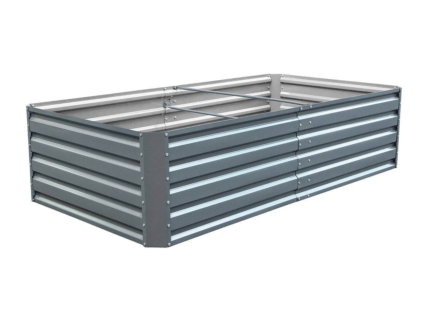 Jardinière Surélevée en Métal SucceBuy, Galvanisé pour Plantes, 203x102x48 cm, pour Cultiver Légumes, Fruits, Plantes Succulentes