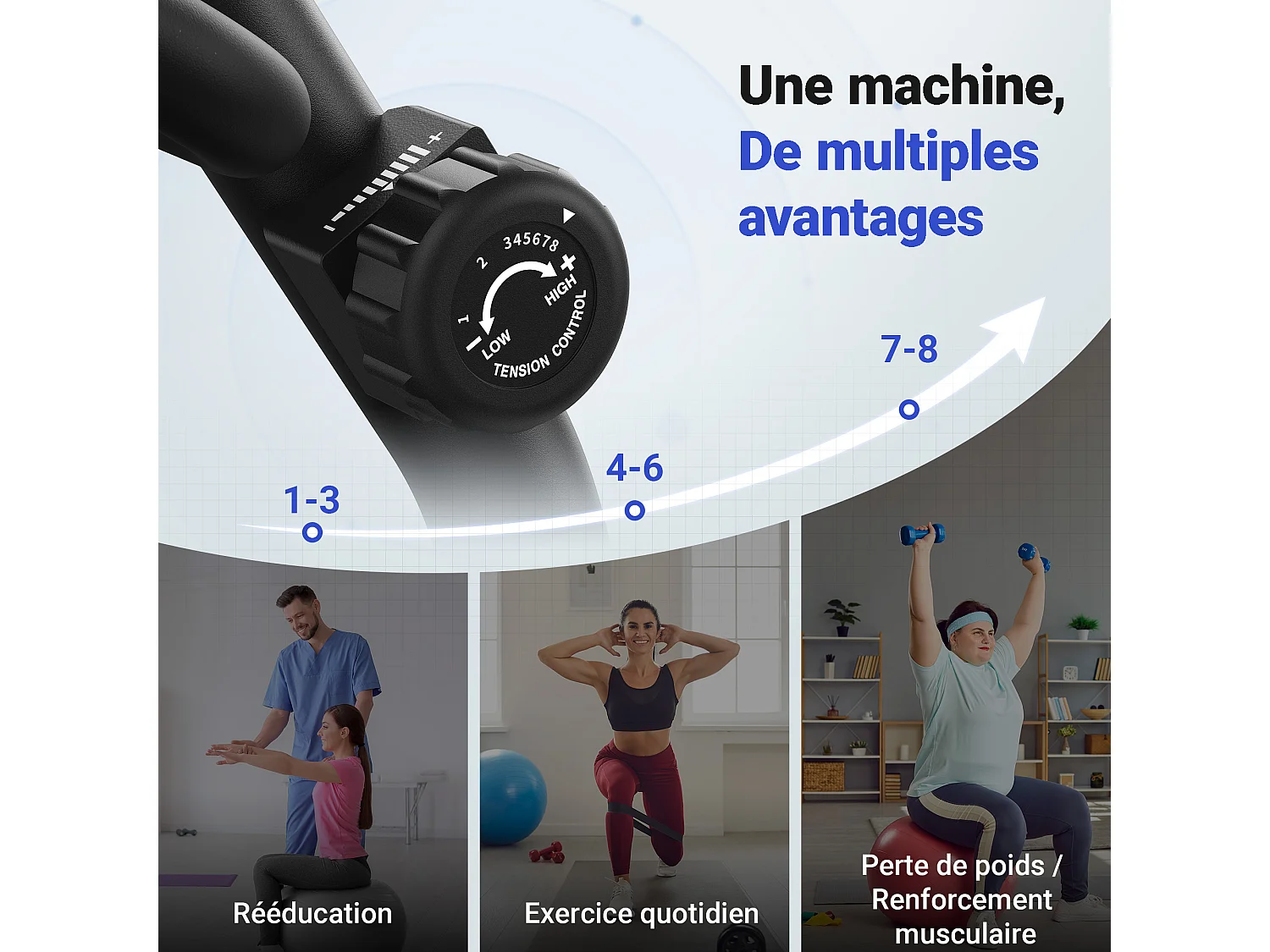 Liege-Ergometer, Heimtrainer Fahrrad für Zuhause, 8 Widerstandsstufen, mit Bluetooth, APP, LCD-Display, Beintrainer bis 158kg, Tablet-Halter, leise