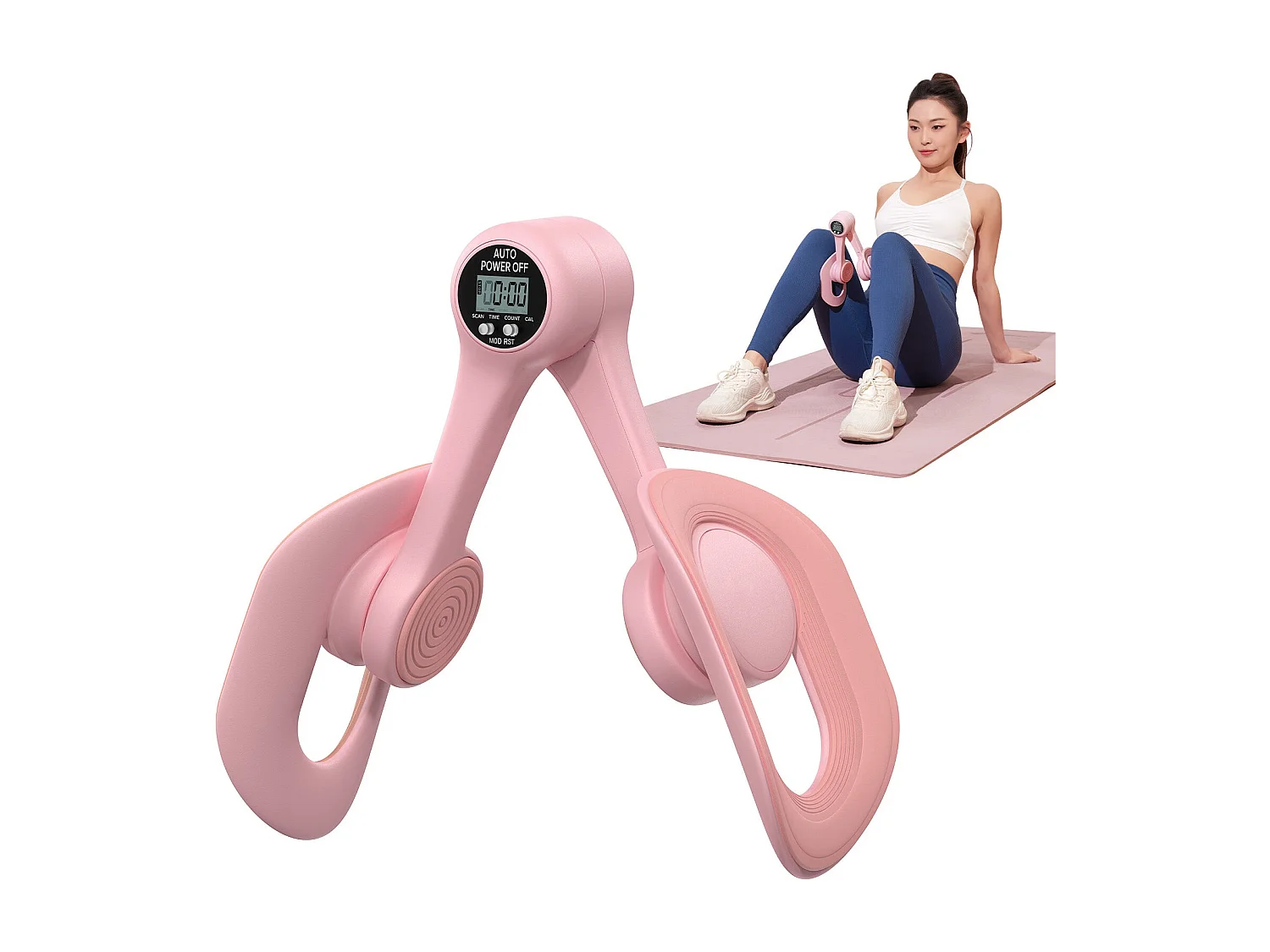 Ejercitador de muslos Merach, ángulo ajustable de 360°, dispositivo individual para fortalecer la pelvis de las mujeres, muslos internos, portátil