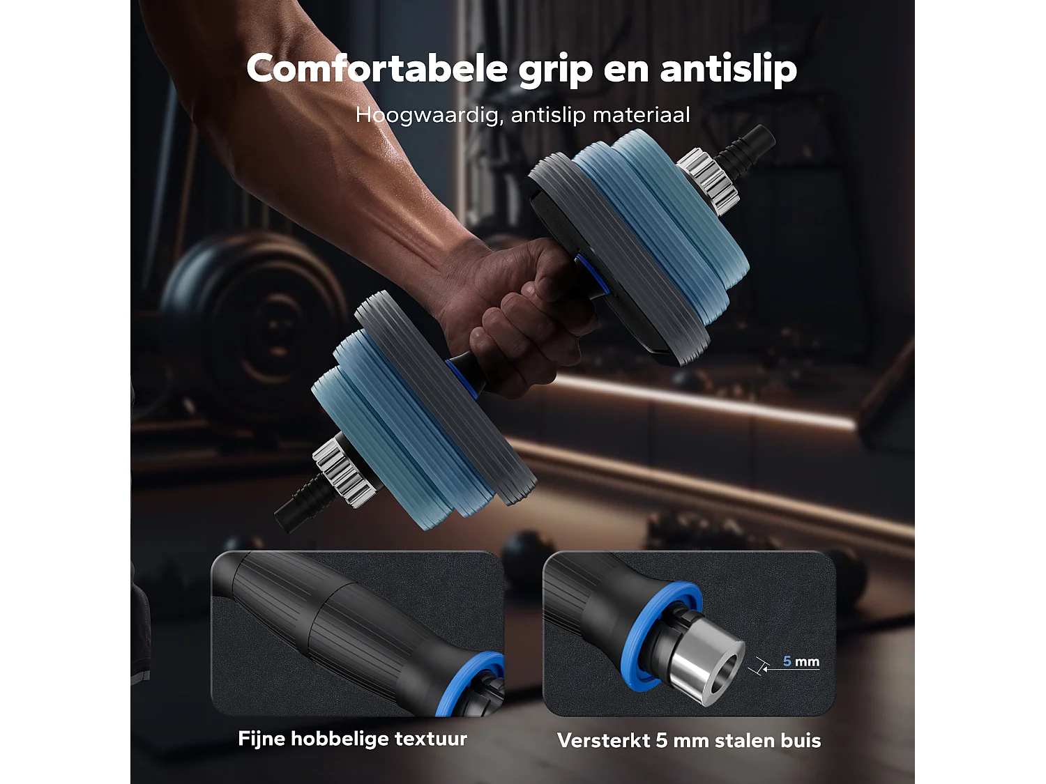 Manubri 16 kg regolabili 4 in 1 MERACH, antiscivolo, silenzioso, con barre e supporto spinta, per muscolazione a casa