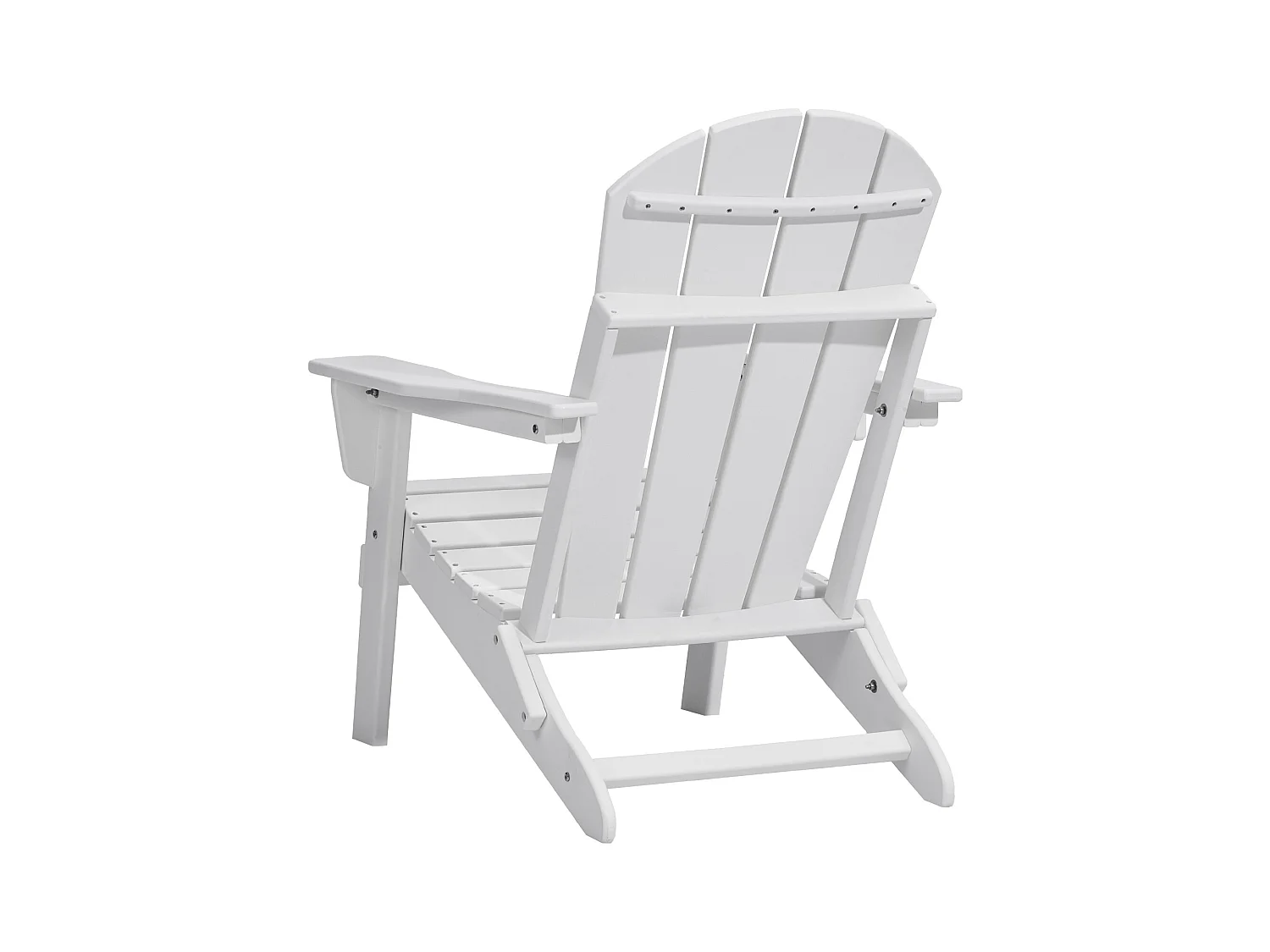 Conjunto de Sillas Adirondack SucceBuy, Lote de 2, Plegables de Plástico, Todo Tiempo, Hoguera, Blanco