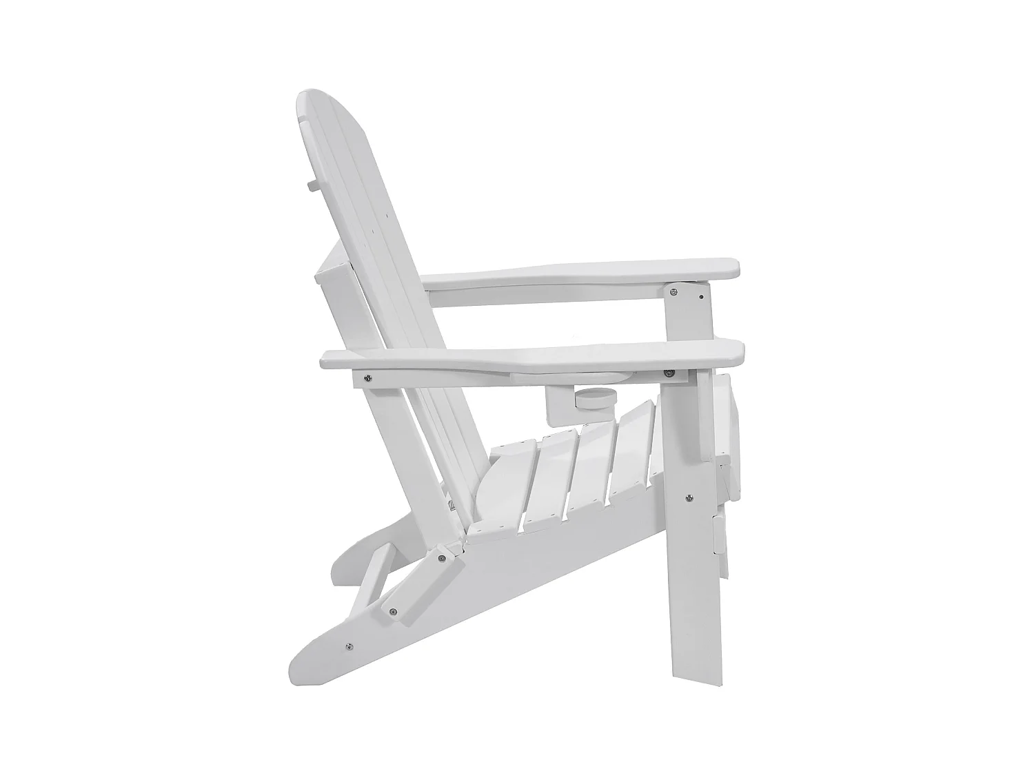 Conjunto de Sillas Adirondack SucceBuy, Lote de 2, Plegables de Plástico, Todo Tiempo, Hoguera, Blanco
