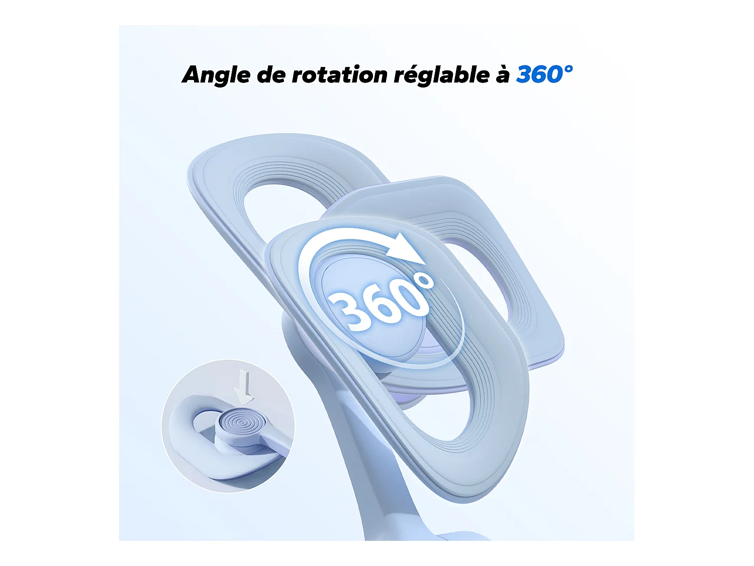 LEG TRAINER MERACH, Appareil cuisses adducteurs pectoraux 360° avec compteur, renforcement pelvien, post-accouchement, portable Bleu