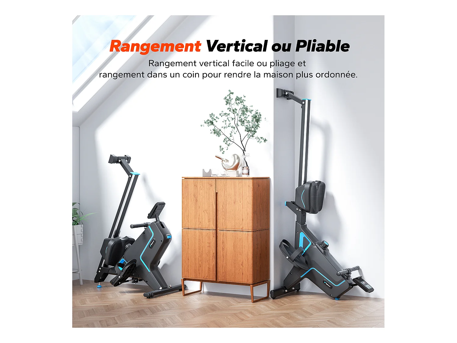 MERACH klappbares Rudergerät – leise Magnetbremse, 16 Stufen, LCD-Display & Tablet-Halter, Kinomap-App, gepolsterter Sitz, Ganzkörper-Workout