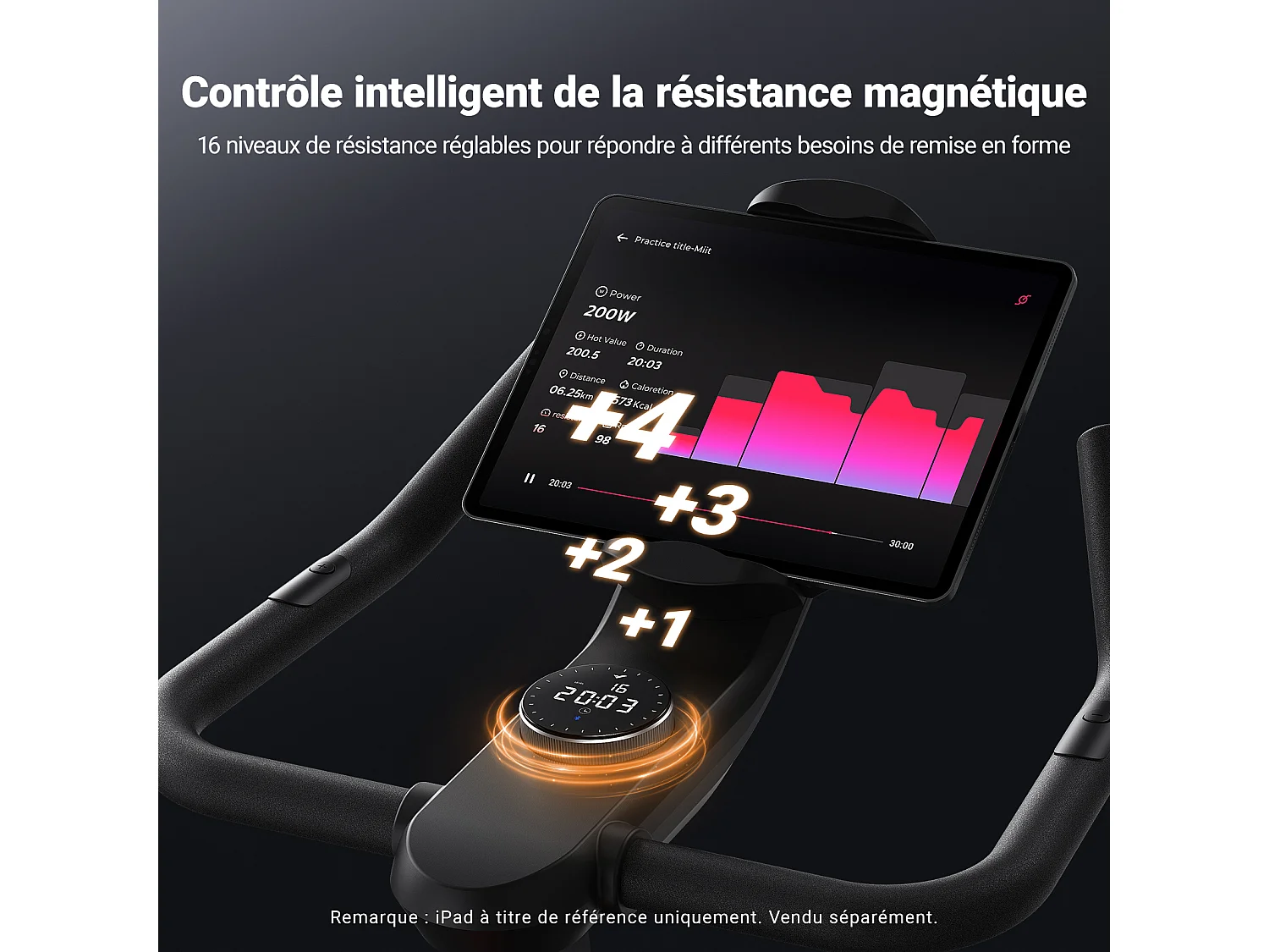 Cyclette MERACH, resistenza magnetica 16 livelli, inclinazione 6% su/giù, schermo LED, Bluetooth, app compatibile, 160 kg