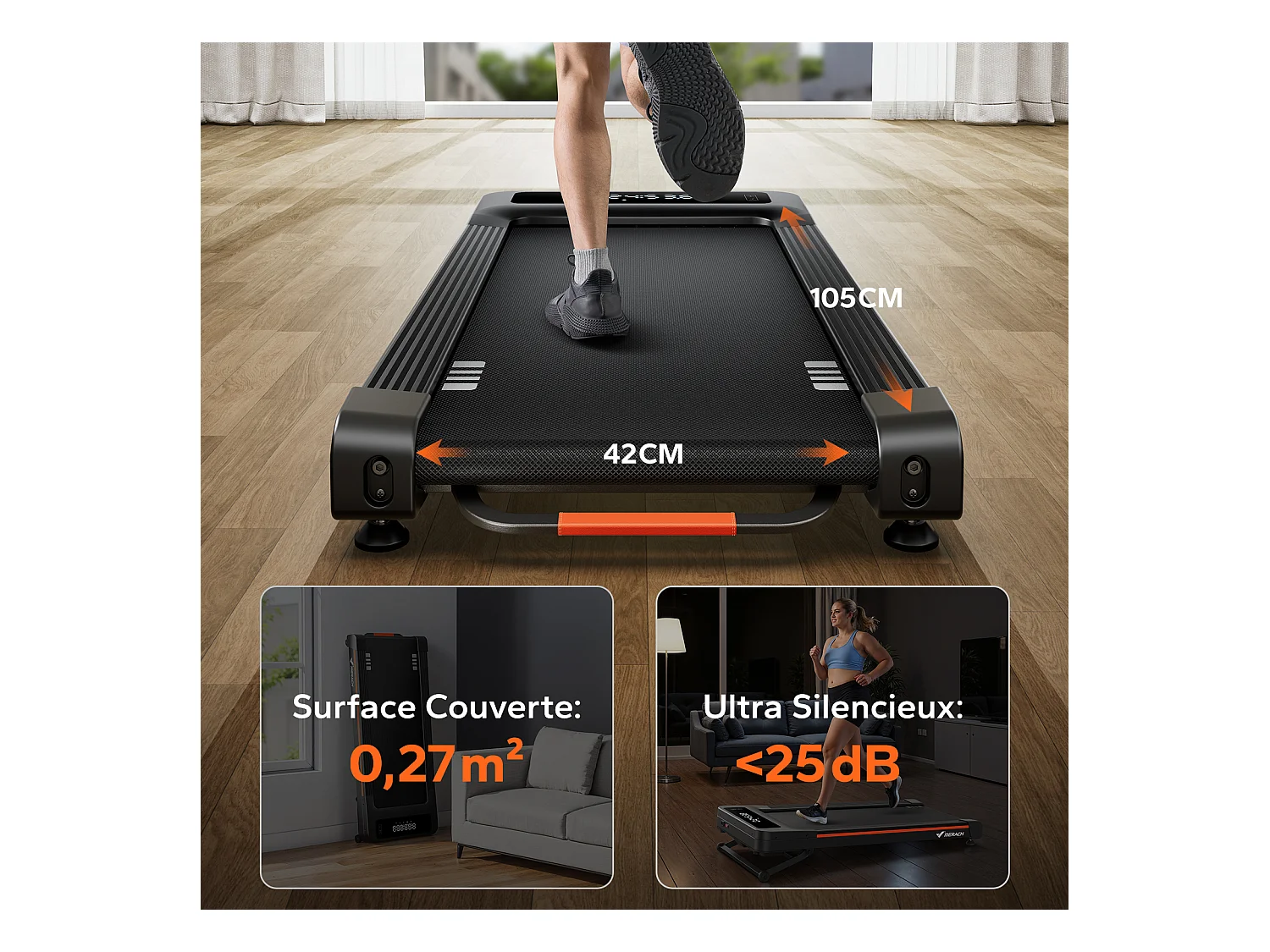 Leises Laufband bis 180 kg – 3,5 PS bürstenlos, 12 % Steigung, 95 % vormontiert, LED-Display, App & Fernbedienung, Dämpfungssystem, für Zuhause & Büro