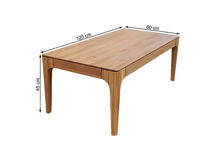 Ława dębowa 120x60 Creativ z litego drewna