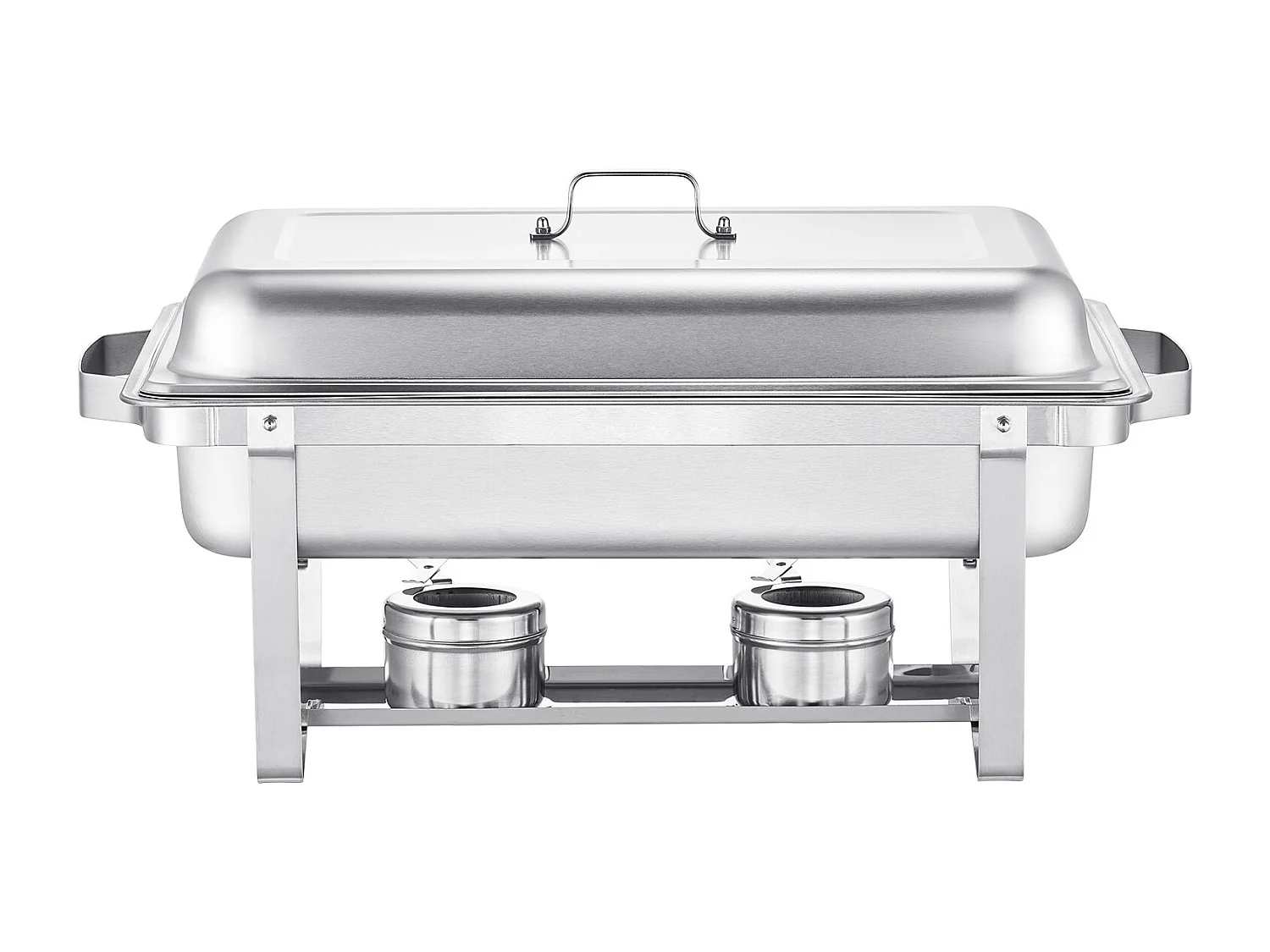 Chauffe-Plat SucceBuy, Rectangulaire Buffet Chauffant 6PCs 7,5 L en Inox Argenté, pour Services de Restauration