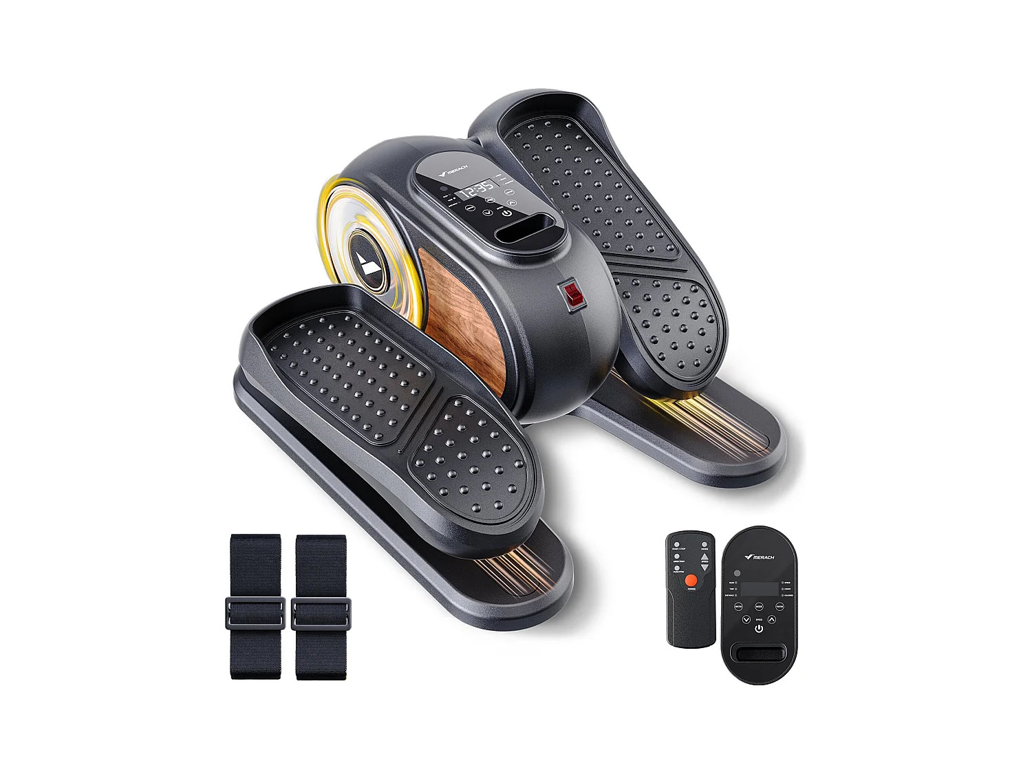 Mini cyclette ellittica elettrica - Merach, per ufficio & casa - telecomando, schermo LCD, tappetino antiscivolo, ultra-silenziosa