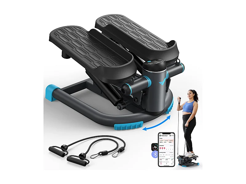 Mini Stepper - Merach, Stepper Swing, Mouvement 3D, Écran LCD, Charge Max De 150 Kg, Silencieux, Parfait pour Maison Et Bureau