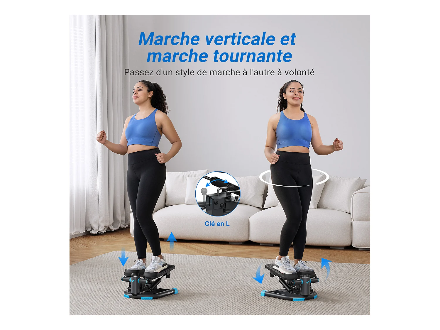 Mini Stepper - Merach, Stepper Swing, Mouvement 3D, Écran LCD, Charge Max De 150 Kg, Silencieux, Parfait pour Maison Et Bureau