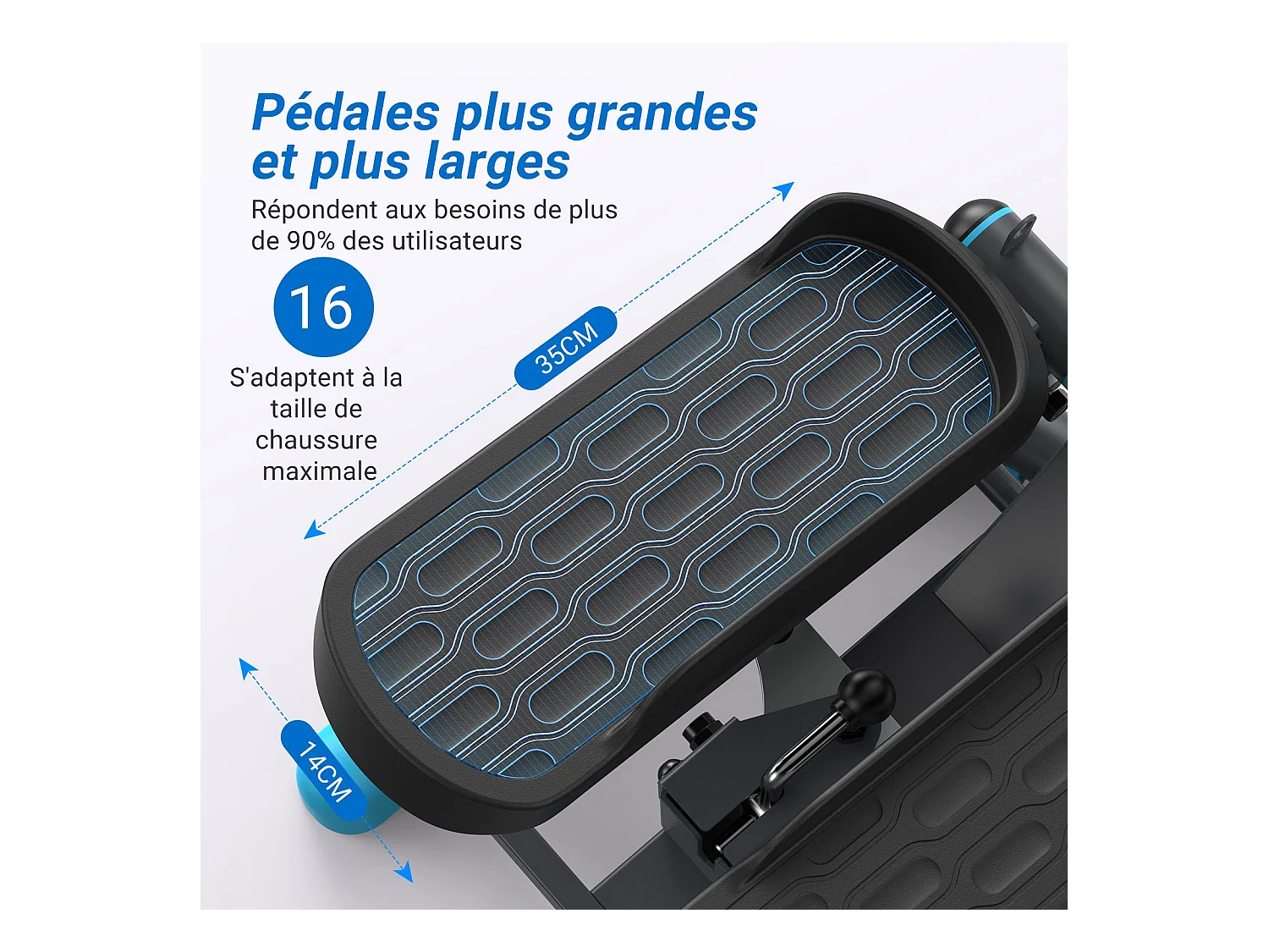 Mini Stepper - Merach, Stepper Swing, Mouvement 3D, Écran LCD, Charge Max De 150 Kg, Silencieux, Parfait pour Maison Et Bureau