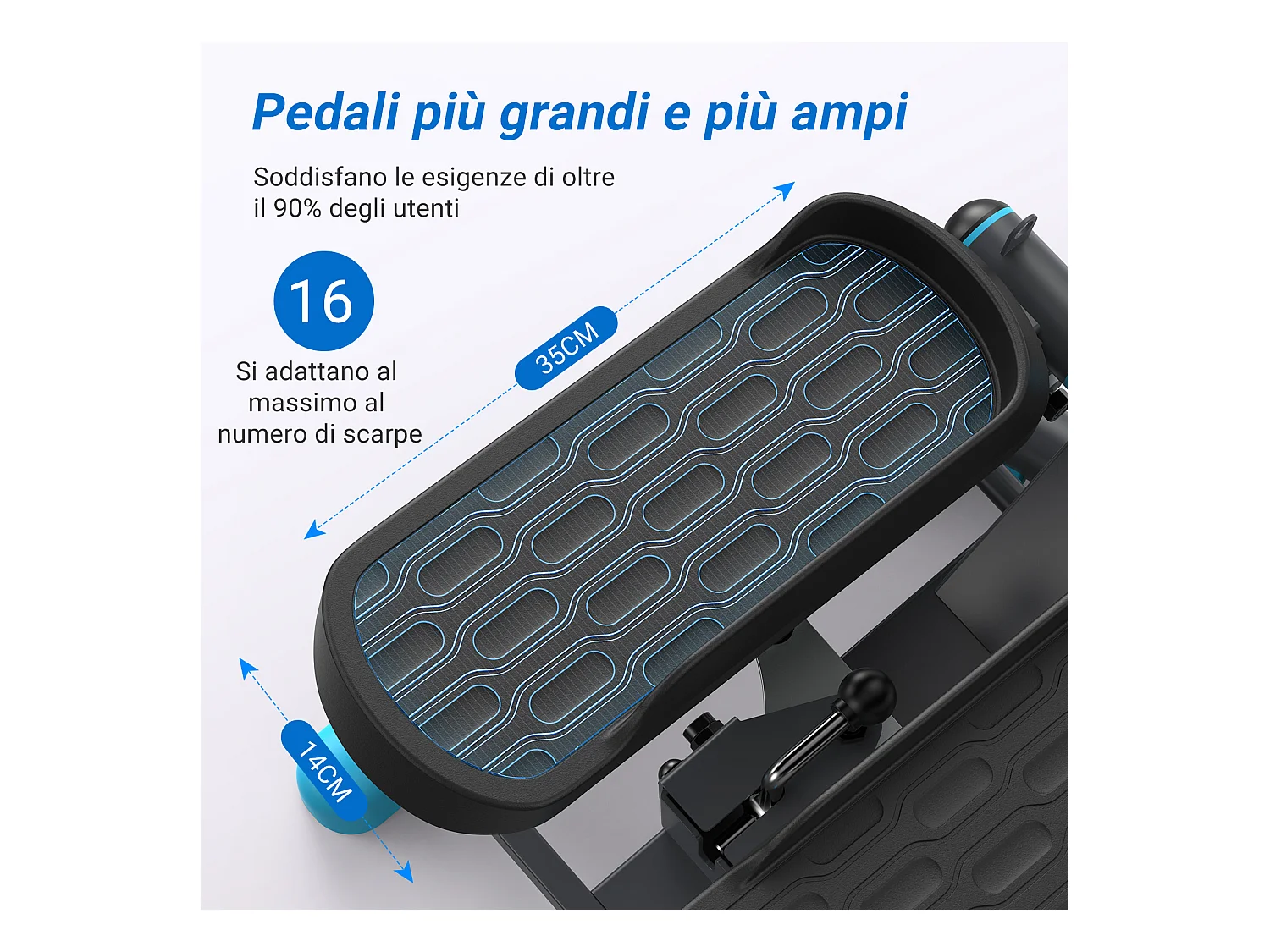 Mini Stepper - Merach, Stepper Swing, Mouvement 3D, Écran LCD, Charge Max De 150 Kg, Silencieux, Parfait pour Maison Et Bureau