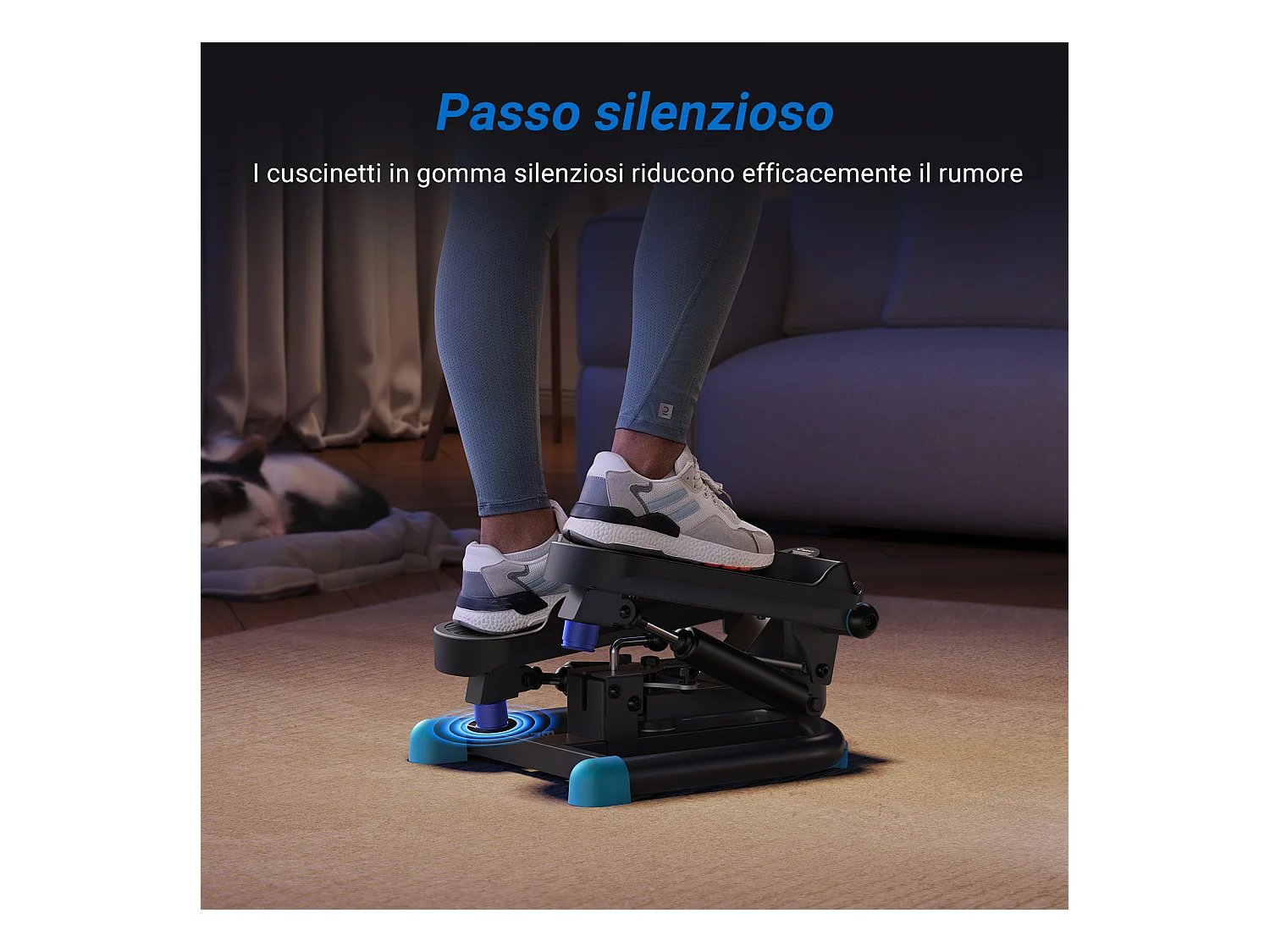 Mini Stepper - Merach, Stepper Swing, Mouvement 3D, Écran LCD, Charge Max De 150 Kg, Silencieux, Parfait pour Maison Et Bureau