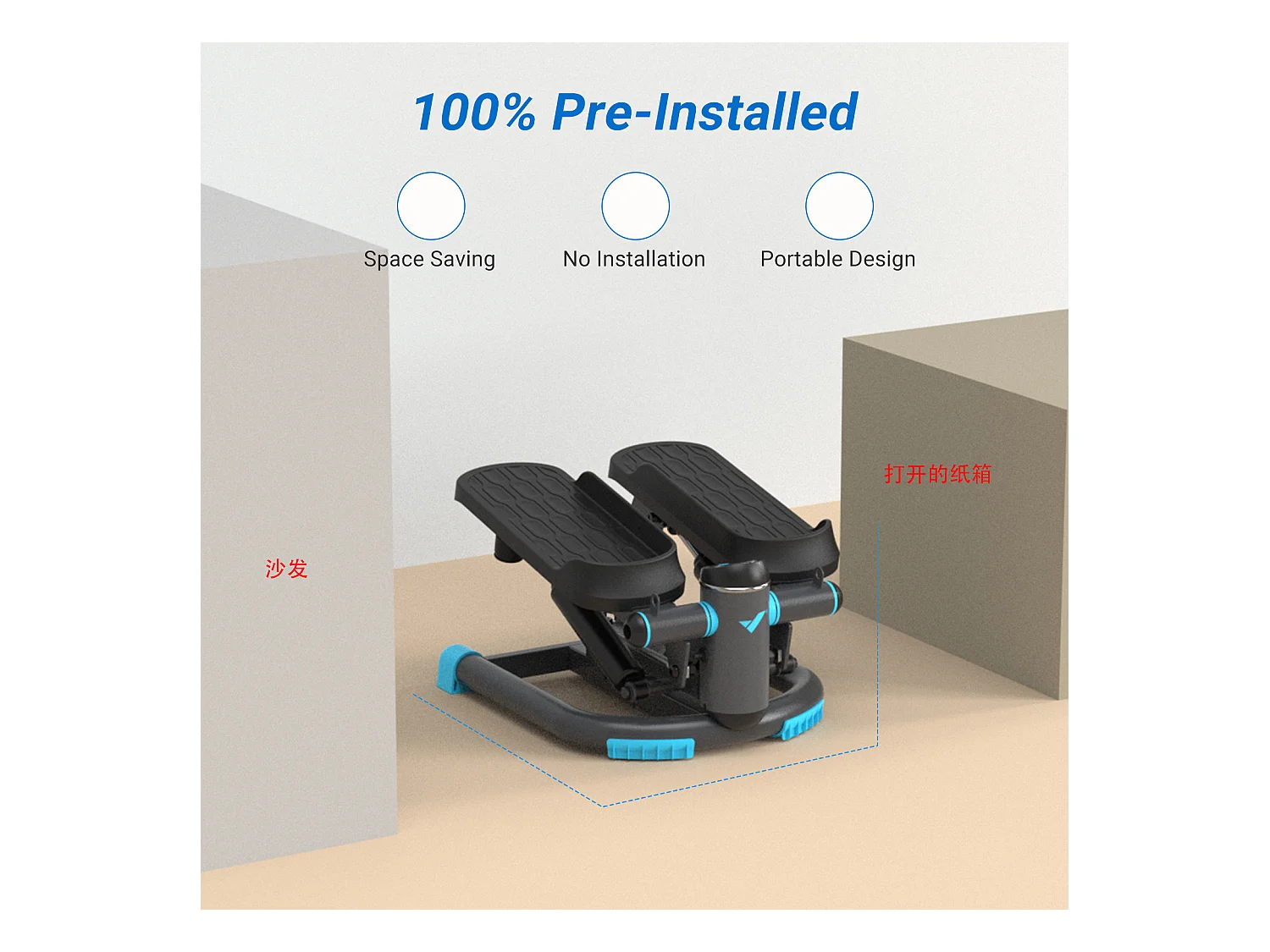 Mini Stepper - Merach, Stepper Swing, Mouvement 3D, Écran LCD, Charge Max De 150 Kg, Silencieux, Parfait pour Maison Et Bureau