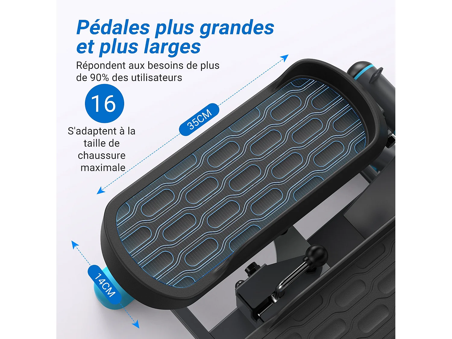 Mini Stepper - Merach, Stepper Swing, Mouvement 3D, Écran LCD, Charge Max De 150 Kg, Silencieux, Parfait pour Maison Et Bureau