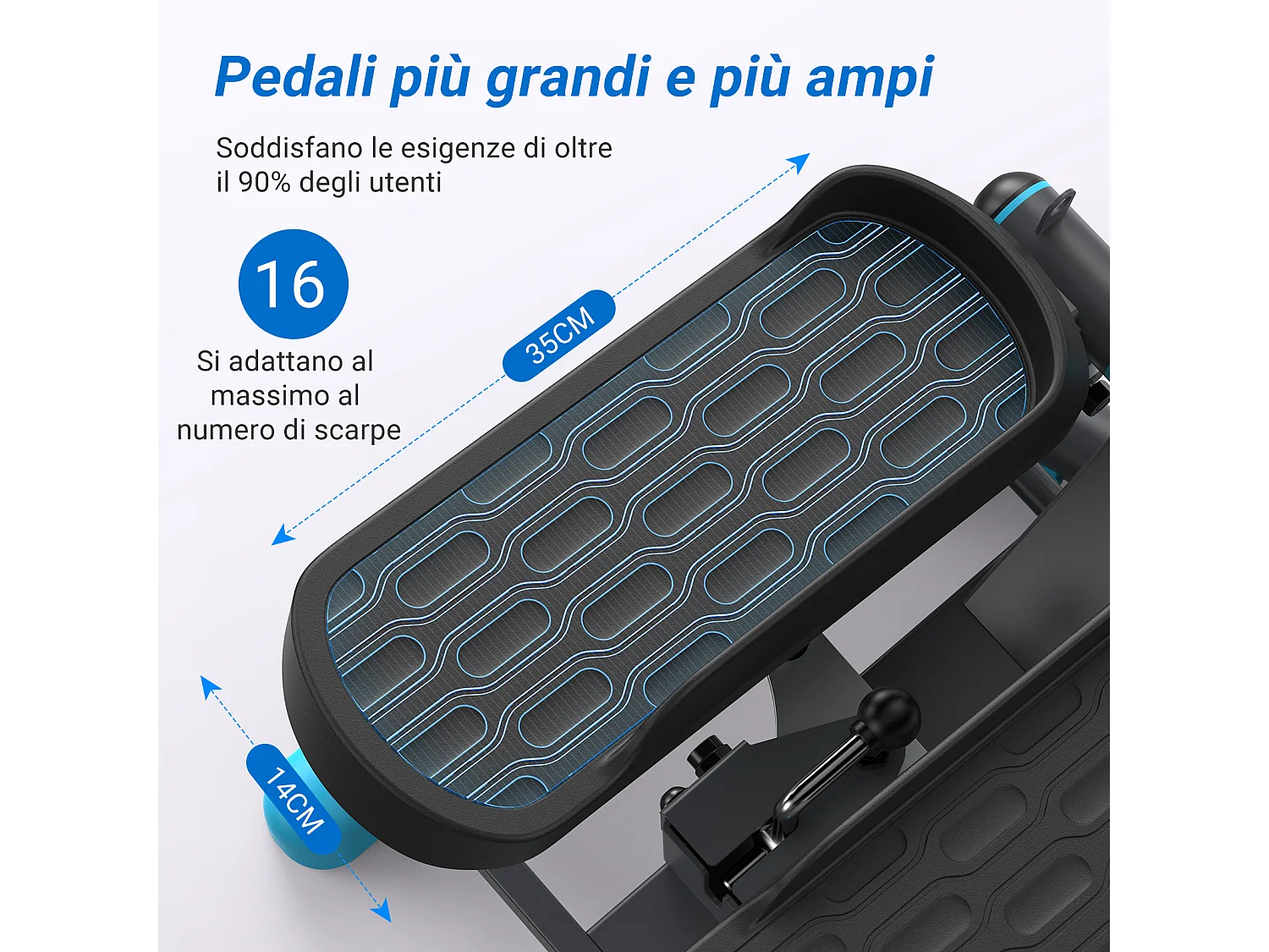 Mini Stepper - Merach, Stepper Swing, Mouvement 3D, Écran LCD, Charge Max De 150 Kg, Silencieux, Parfait pour Maison Et Bureau