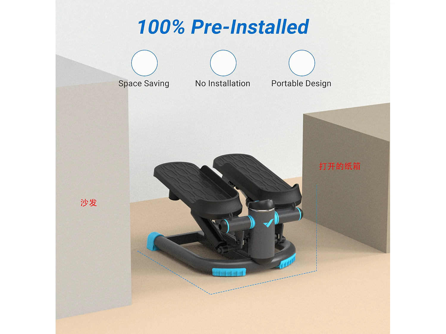 Mini Stepper - Merach, Stepper Swing, Mouvement 3D, Écran LCD, Charge Max De 150 Kg, Silencieux, Parfait pour Maison Et Bureau