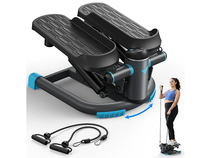 Mini Stepper - Merach, Stepper Swing, Mouvement 3D, Écran LCD, Charge Max De 150 Kg, Silencieux, Parfait pour Maison Et Bureau