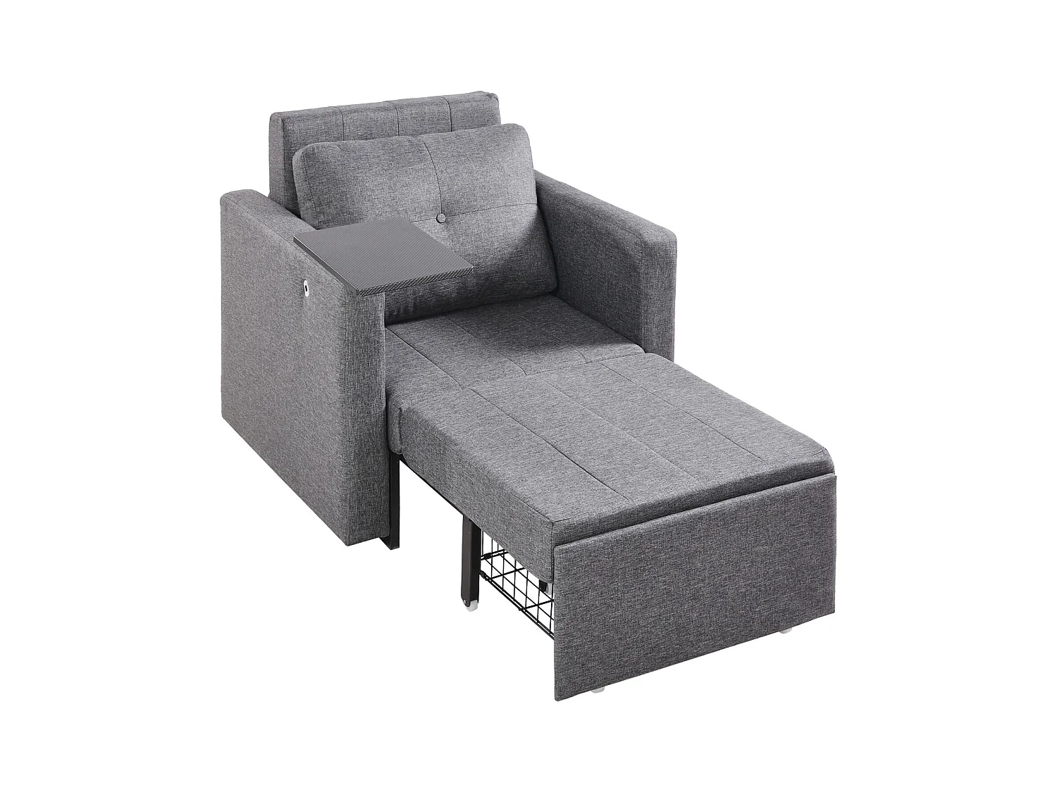 Canapé-Lit Convertible SucceBuy, pour Bureau Dossier Réglable sur 5 Niveaux, Gris