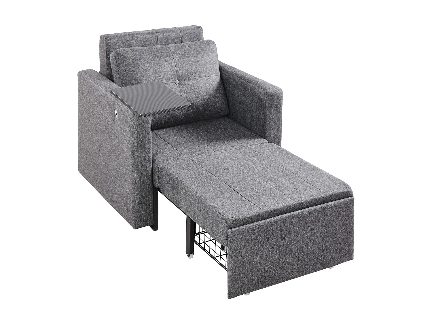 Canapé-Lit Convertible SucceBuy, pour Bureau Dossier Réglable sur 5 Niveaux, Gris