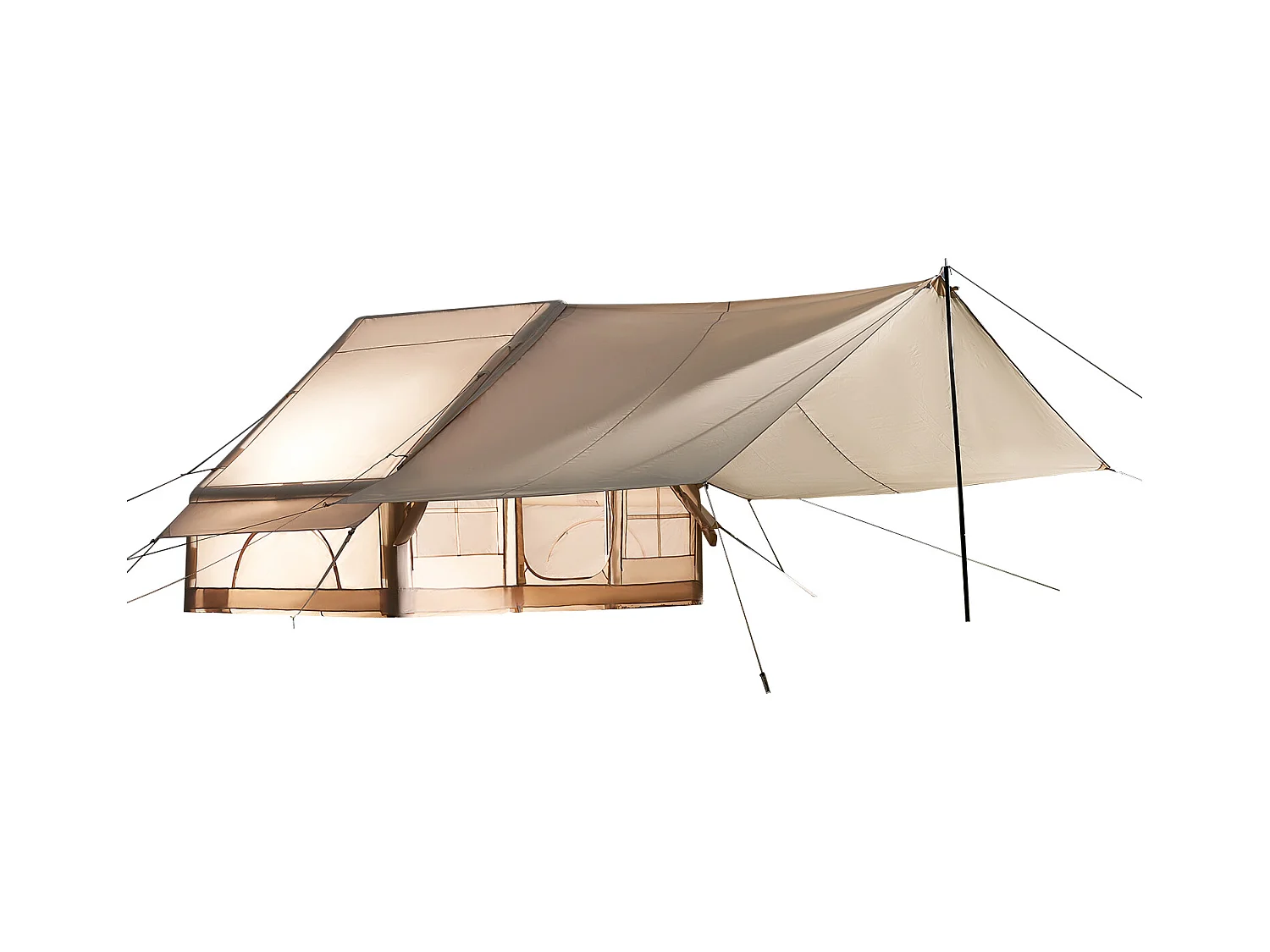 Tente de Camping SucceBuy, Gonflable de Glamping pour 3 à 5 Personnes avec Pompe , pour Toute Aventure de Camping