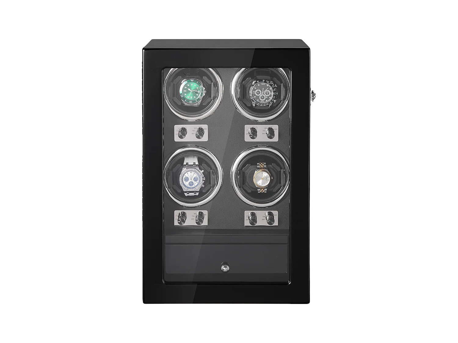 Automatische Horlogekast SucceBuy, voor 4 Automatische Horloges met 4 Atille Mabuchi-Motoren