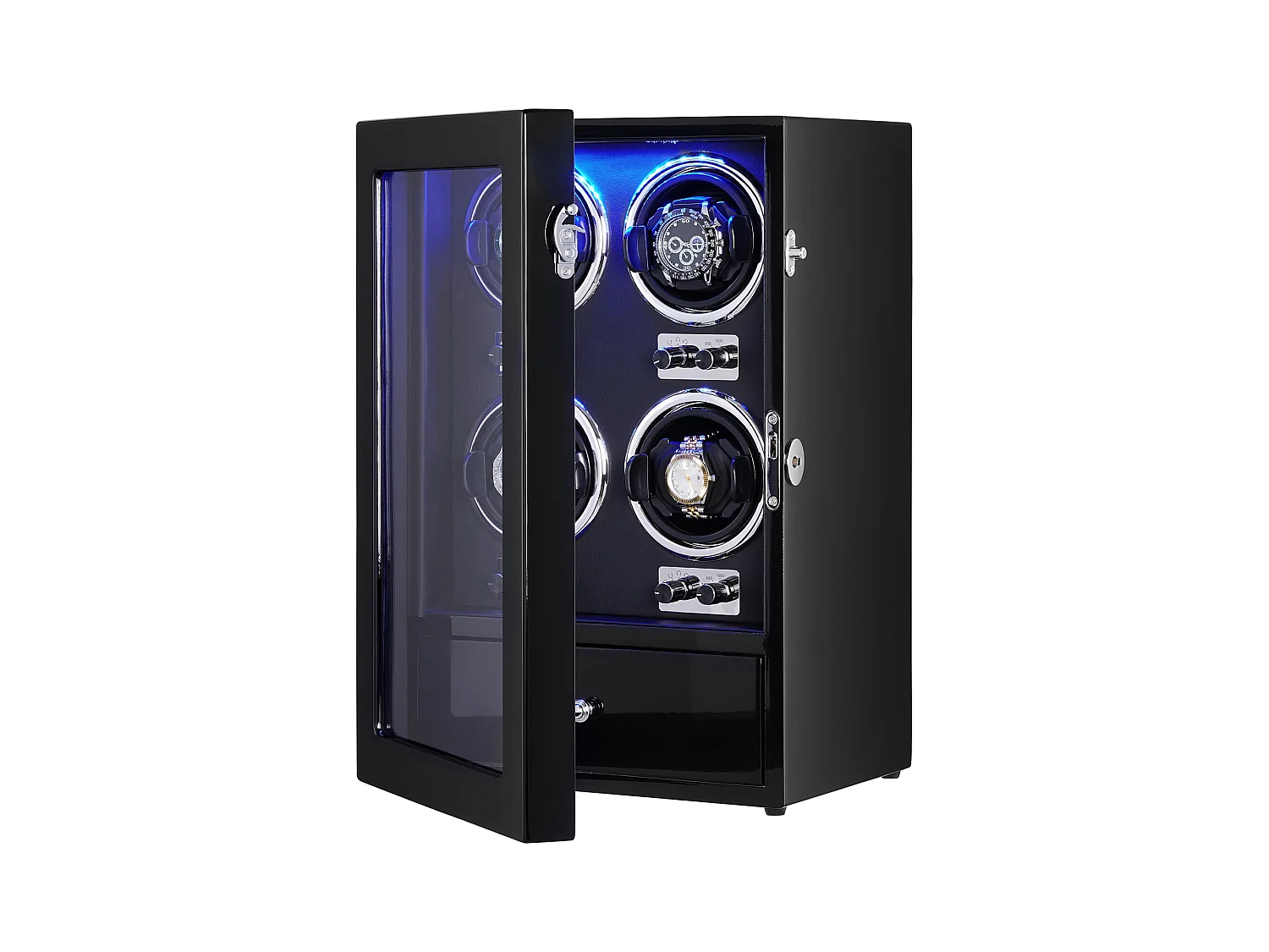 Automatische Horlogekast SucceBuy, voor 4 Automatische Horloges met 4 Atille Mabuchi-Motoren