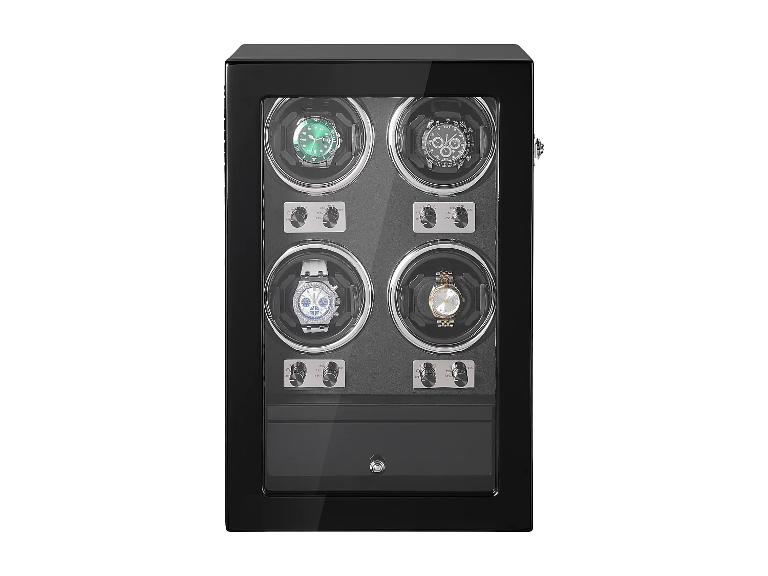 Cargador de Relojes Automáticos SucceBuy, para 4 Relojes Automáticos con 4 Motores Mabuchi Silenciosos