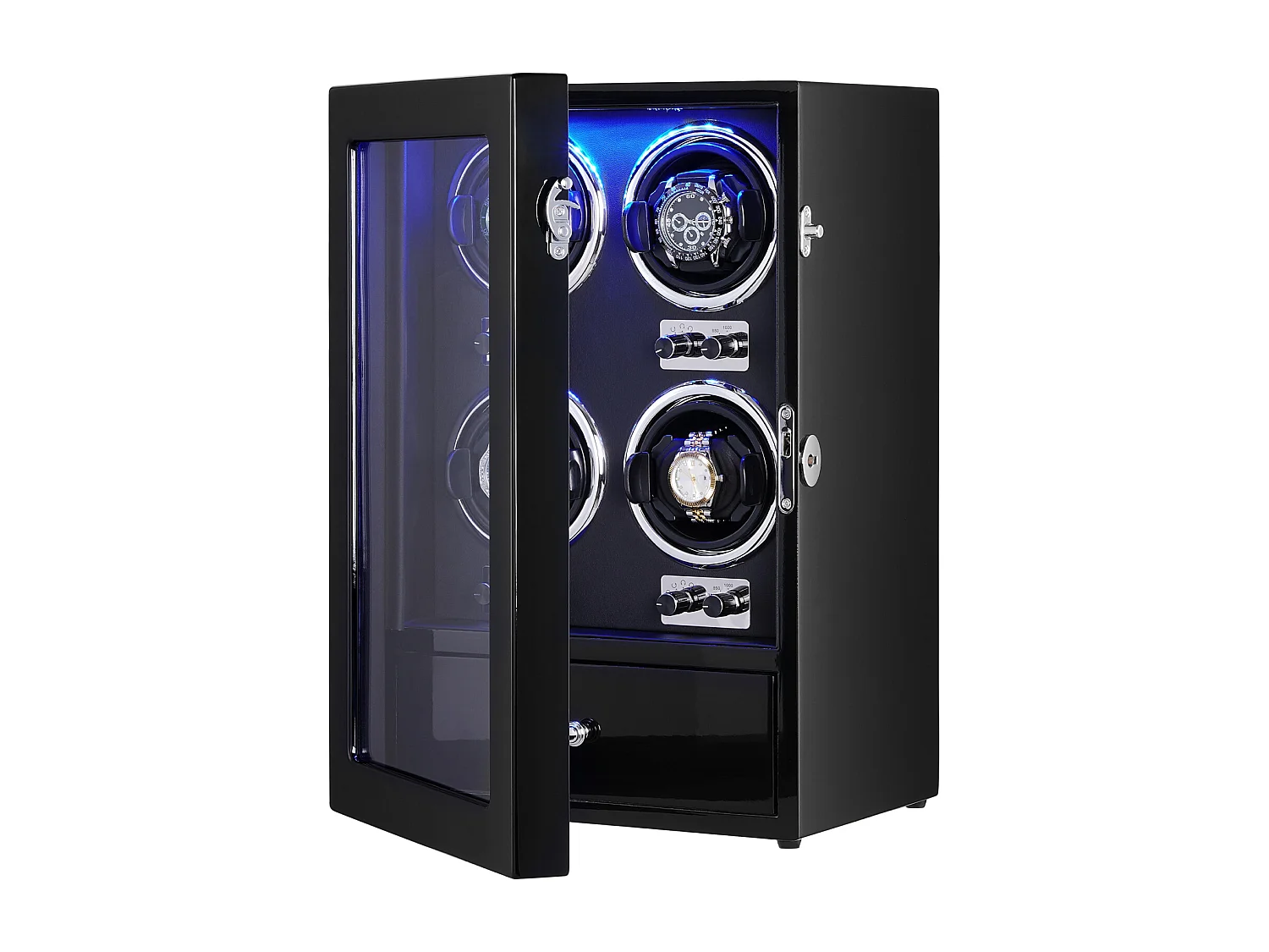 Cargador de Relojes Automáticos SucceBuy, para 4 Relojes Automáticos con 4 Motores Mabuchi Silenciosos