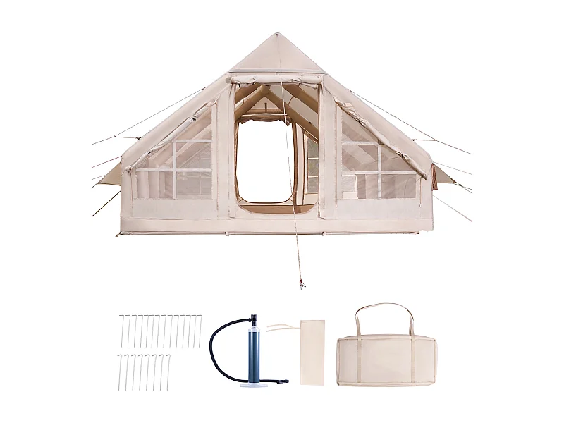 Kampeer Tent SucceBuy, Opblaasbaar voor Glamping voor 5 tot 8 Personen met Pomp, voor Elk Kampeeravontuur