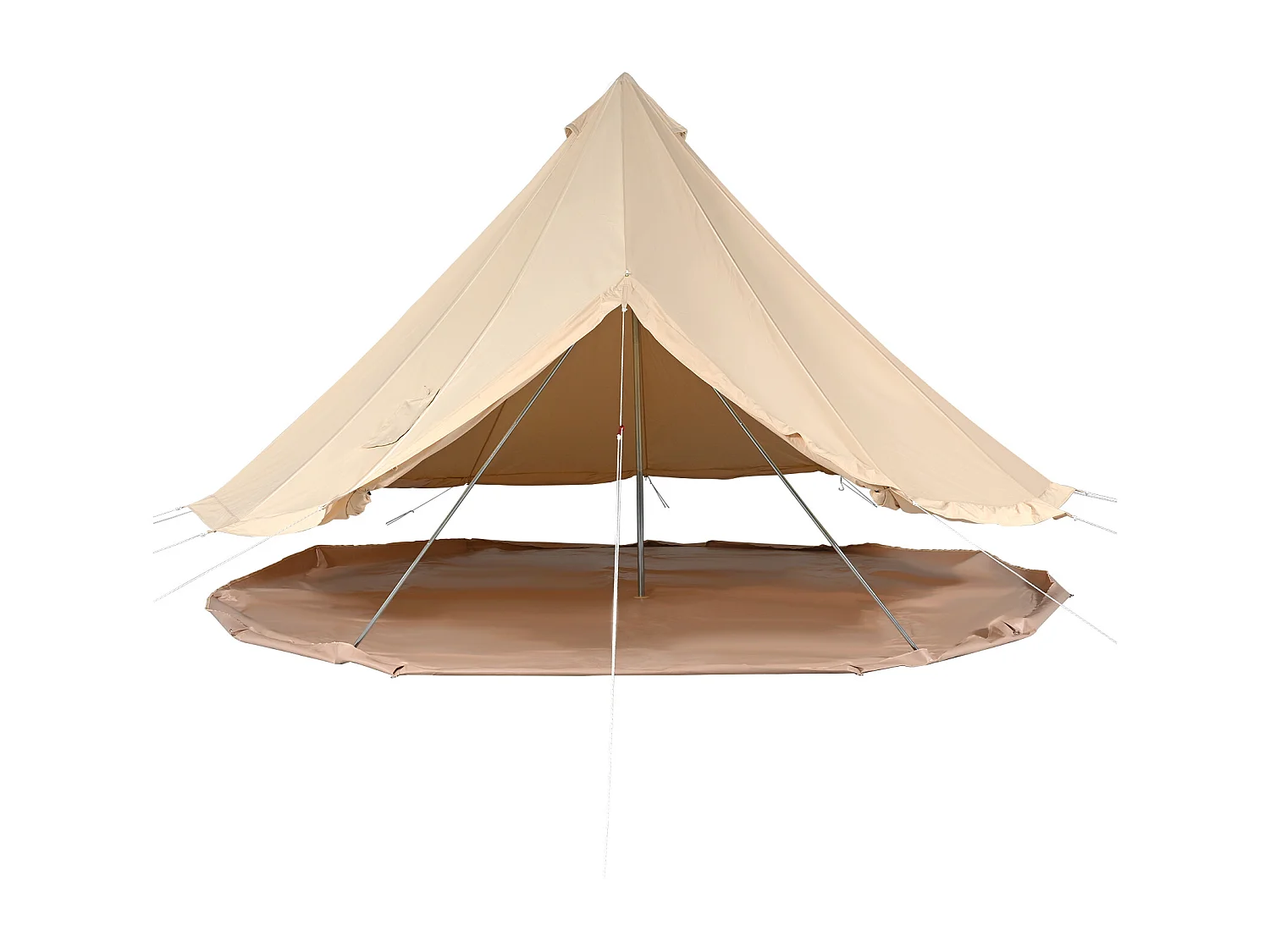 Tente Cloche Toile SucceBuy, 4 Saisons 6 m pour Camping Familial avec Trou de Poêle