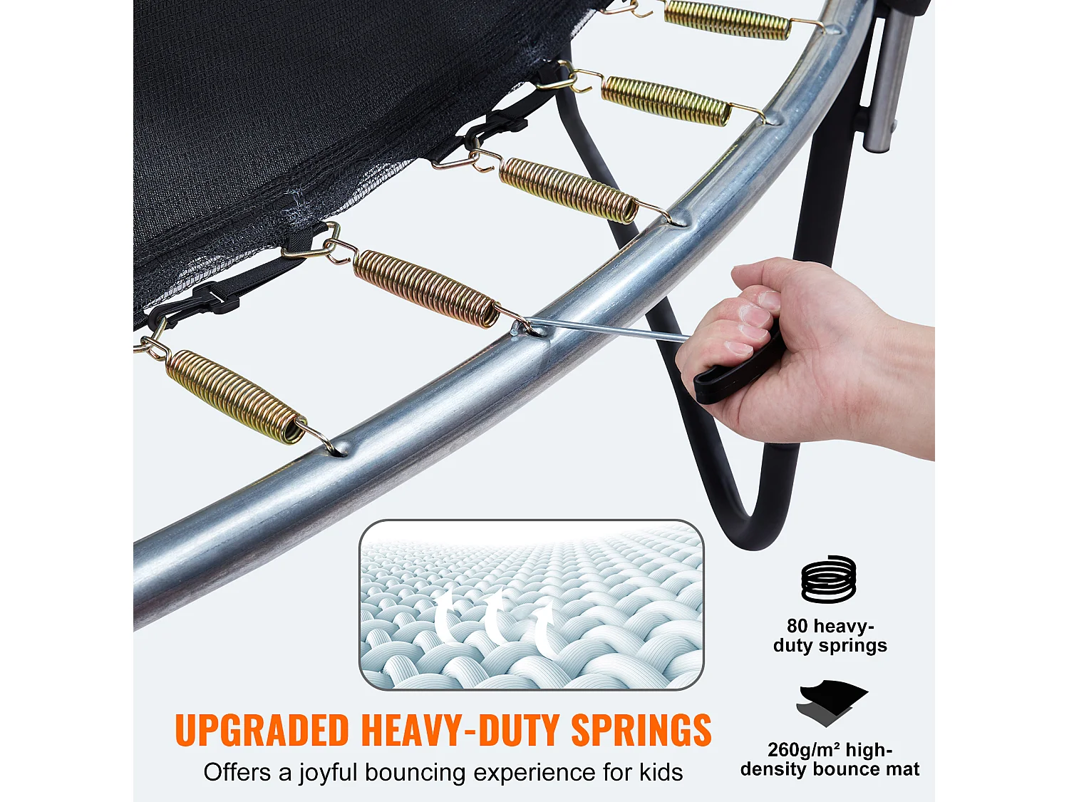 Trampoline Récréatif Extérieur SucceBuy, 426,7 cm pour Enfants avec Filet de Sécurité