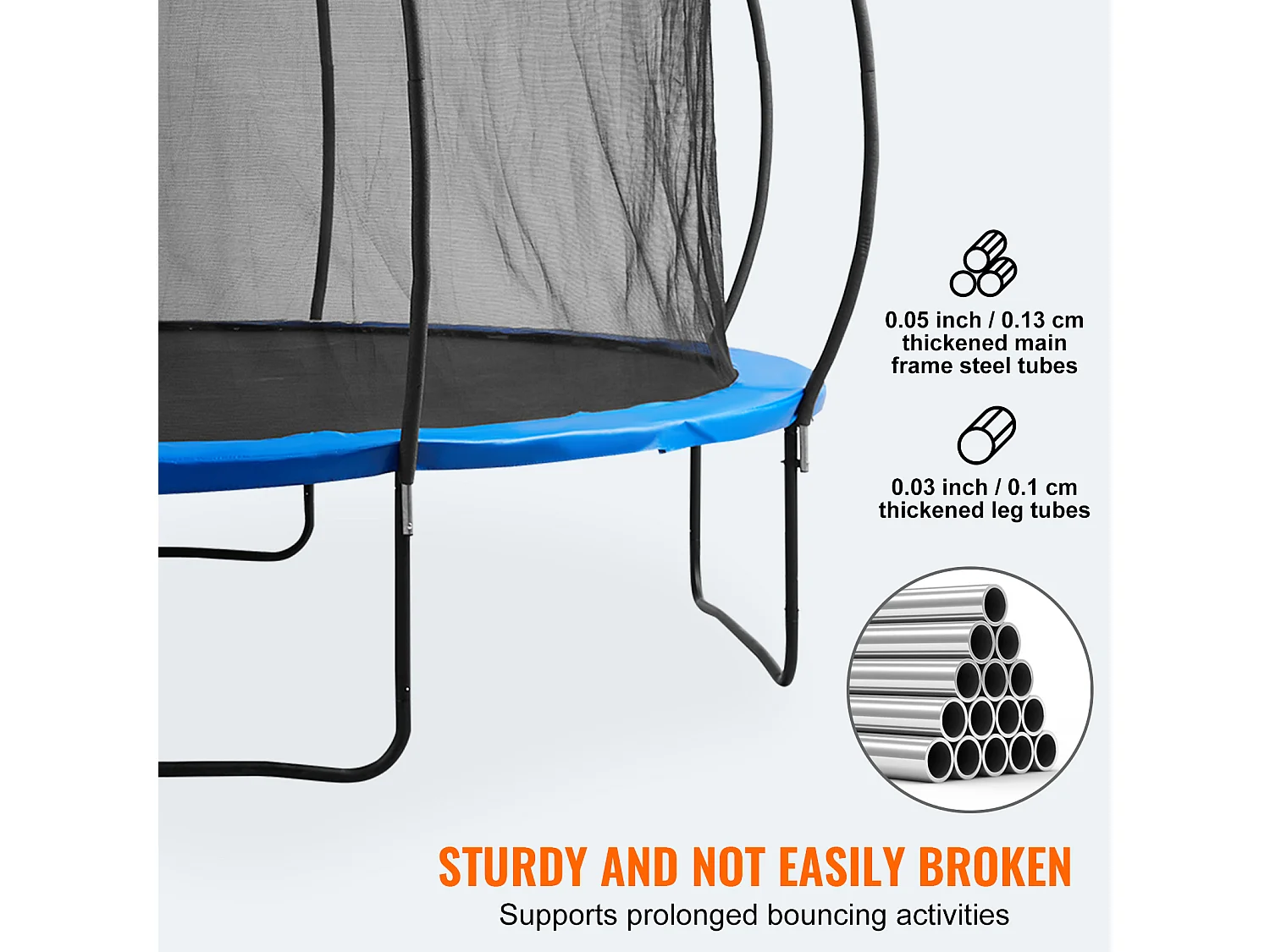 Trampoline Récréatif Extérieur SucceBuy, 426,7 cm pour Enfants avec Filet de Sécurité