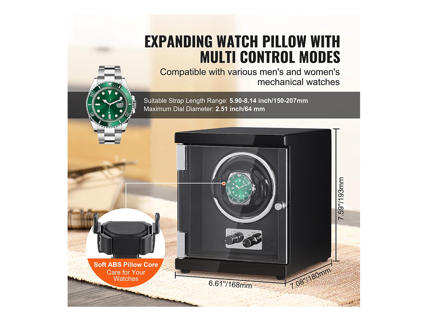 Caricatore per Orologi Automatici SucceBuy, per Orologi Automatici con Motore Mabuchi Silenzioso