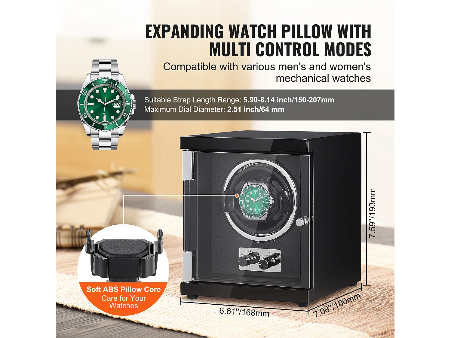 Remontoir Montre Automatique SucceBuy, pour Montres Automatiques avec Moteur Mabuchi Silencieux