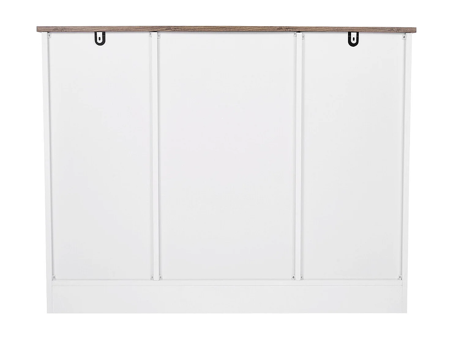 Meuble de Bar à Café SucceBuy, 106 x 40 x 81,5 cm, à 3 Niveaux avec Portes de Grange