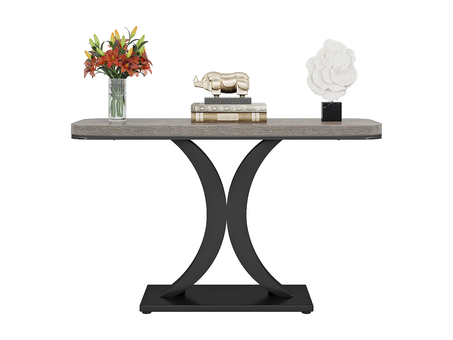 Table console industrielle pour entrée, 100 cm, table d'entrée étroite, table d'appoint pour salon