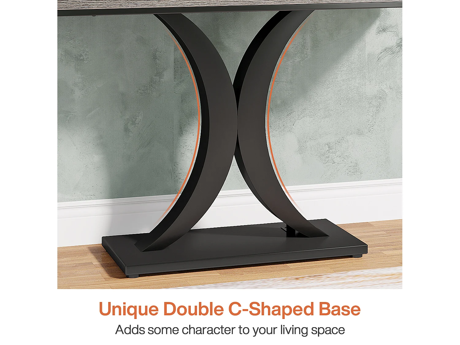 Table console industrielle pour entrée, 100 cm, table d'entrée étroite, table d'appoint pour salon
