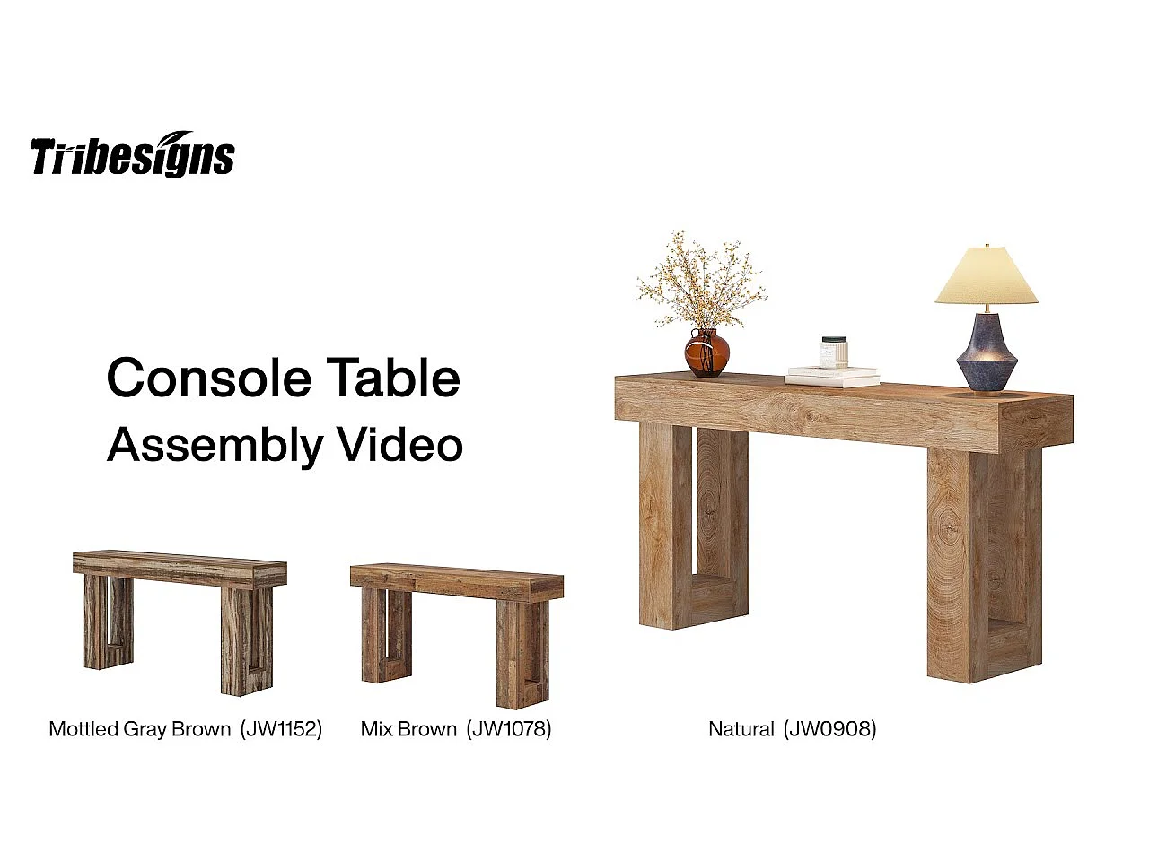 Table Console rectangulaire de 160 cm de Long, Table Basse derrière Le canapé pour entrée (Naturel)