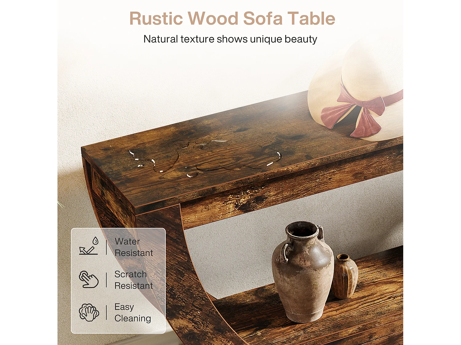 Consoletafel van 160 cm, industriële tweezits entreetafel met opbergplanken