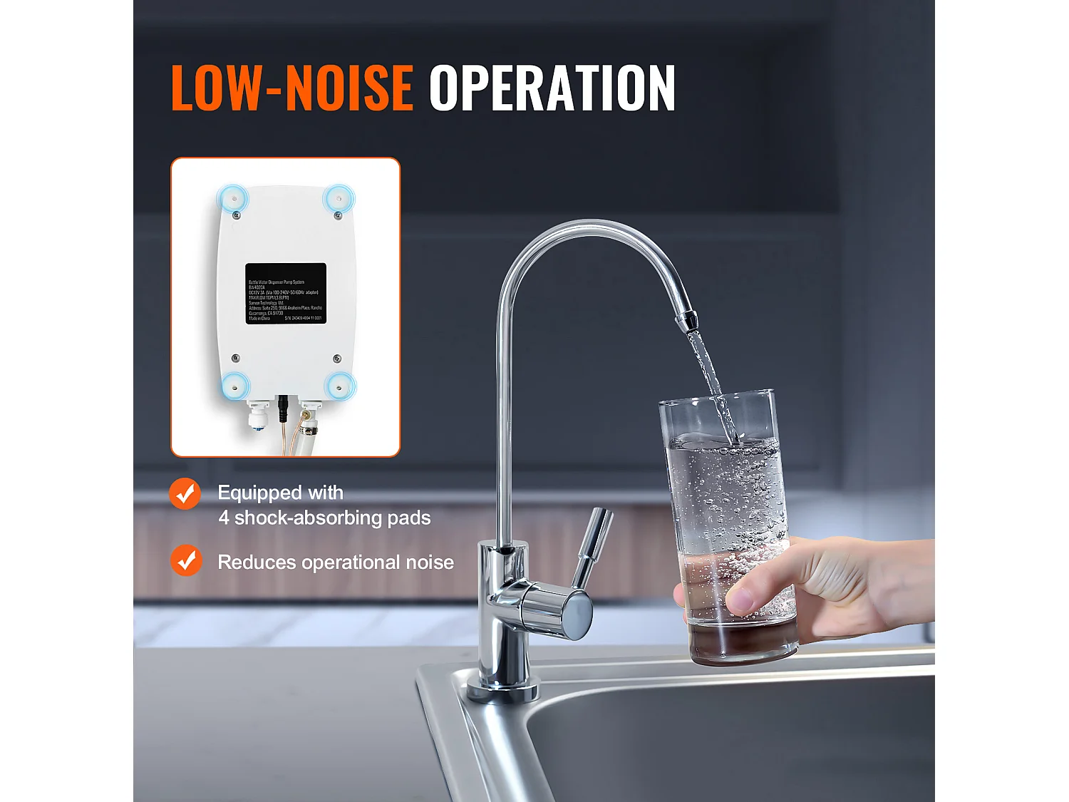 Système de Pompe de Distribution d’Eau SucceBuy 3,78 L/min, Pompe de Distribution d’Eau 40 PSI, pour Machines à Espresso et Bouteilles