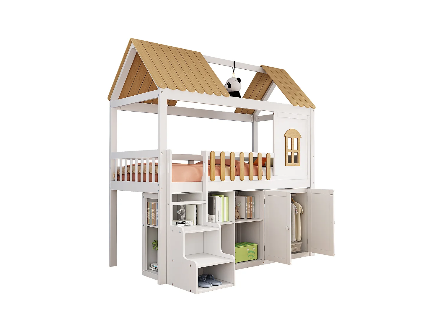 Beliche madeira, armazenamento, guarda-roupa+janela+sapateira, pinho, branco+natural, 90x200cm