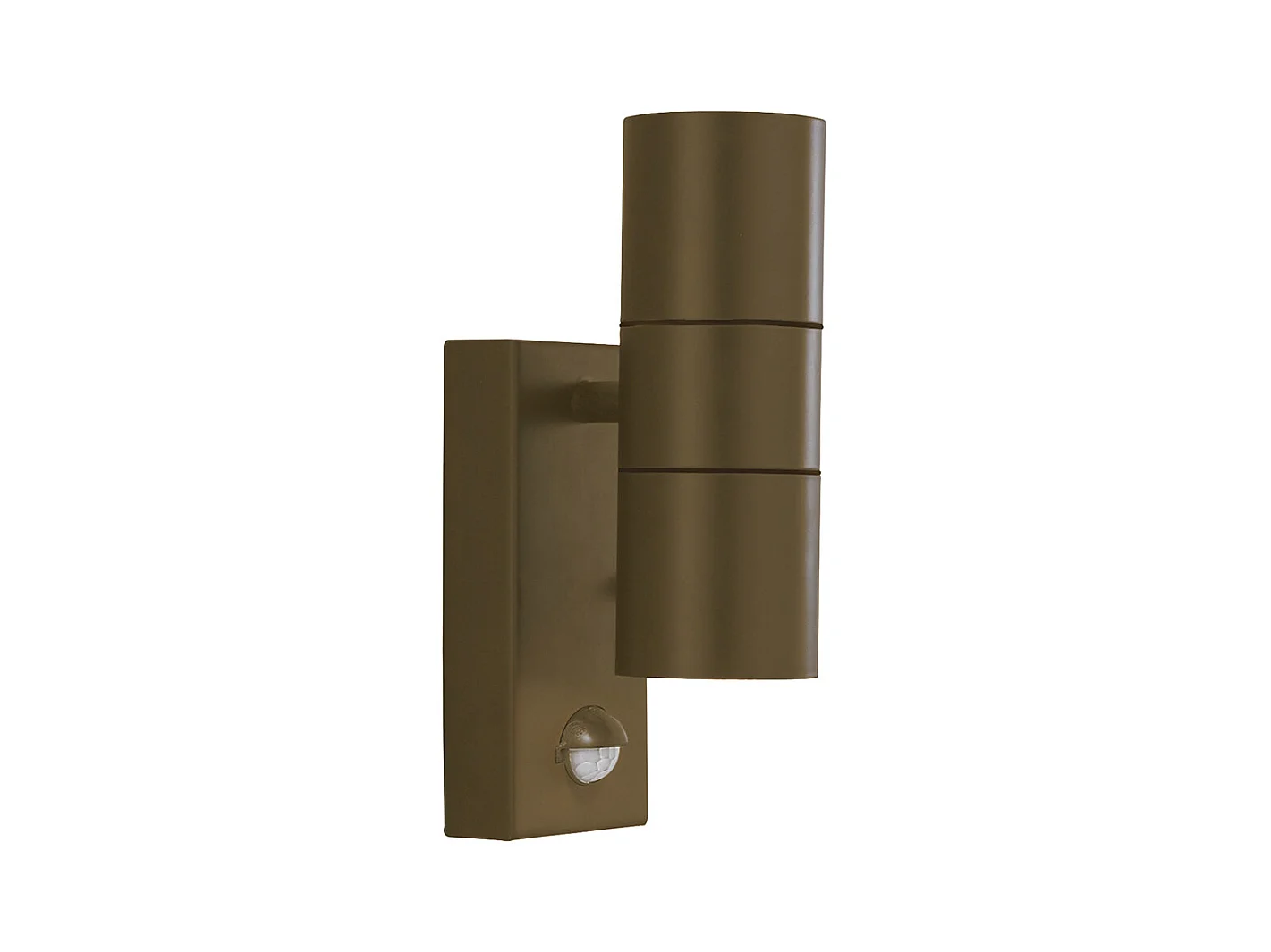 Searchlight MetroLED Utomhus & Veranda (GU10 LED) Vägglampa 2 Ljus + Sensor Rostbrun IP44