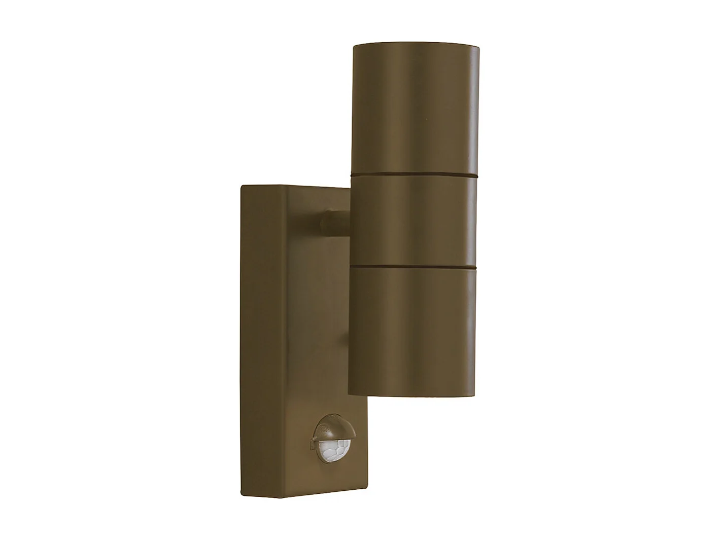 Searchlight MetroLED Utomhus & Veranda (GU10 LED) Vägglampa 2 Ljus + Sensor Rostbrun IP44